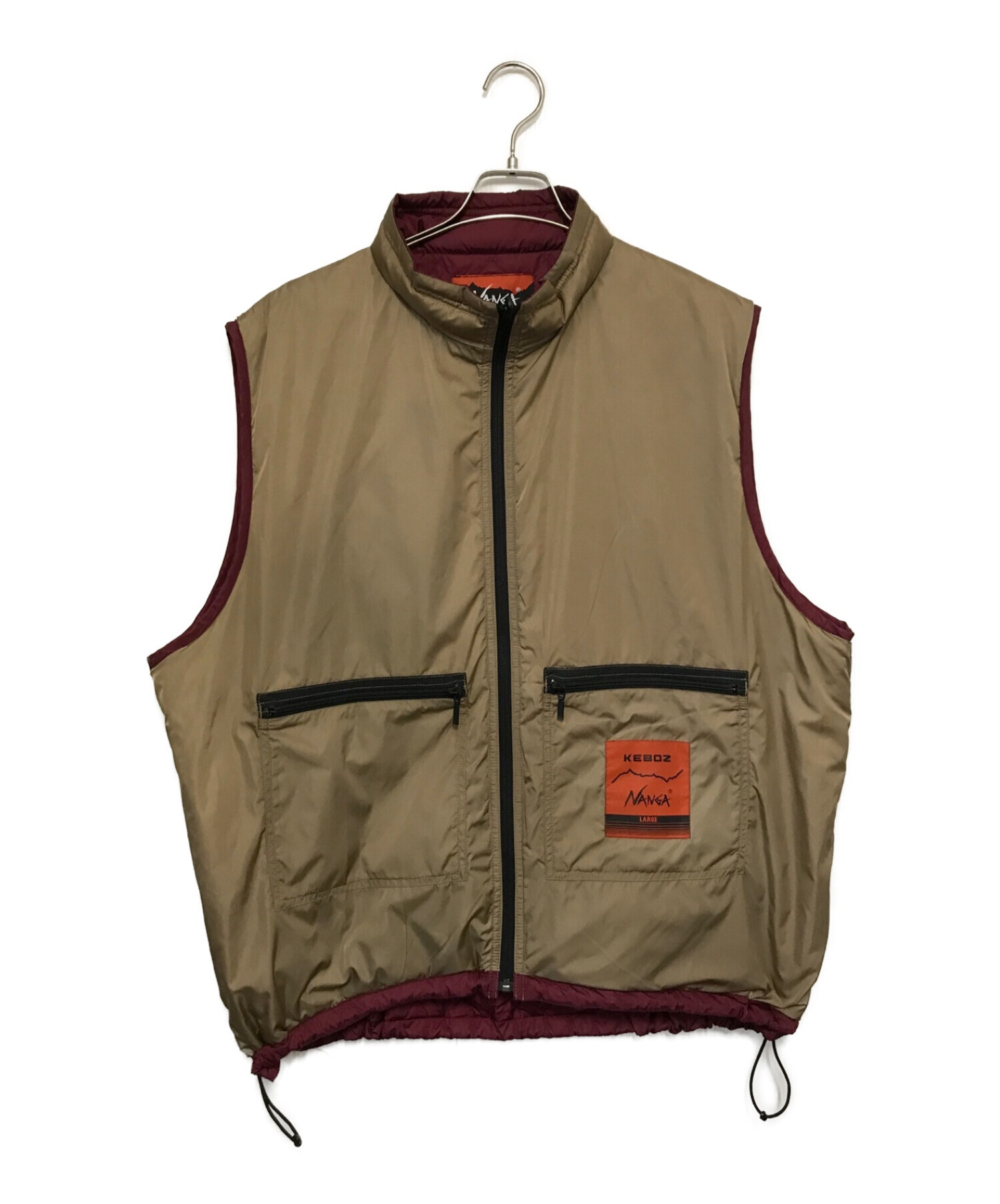 中古・古着通販】KEBOZ (ケボズ) NANGA (ナンガ) REVERSIBLE DOWN VEST/リバーシブルダウンベスト バーガンディー  サイズ:表記無し｜ブランド・古着通販 トレファク公式【TREFAC FASHION】スマホサイト