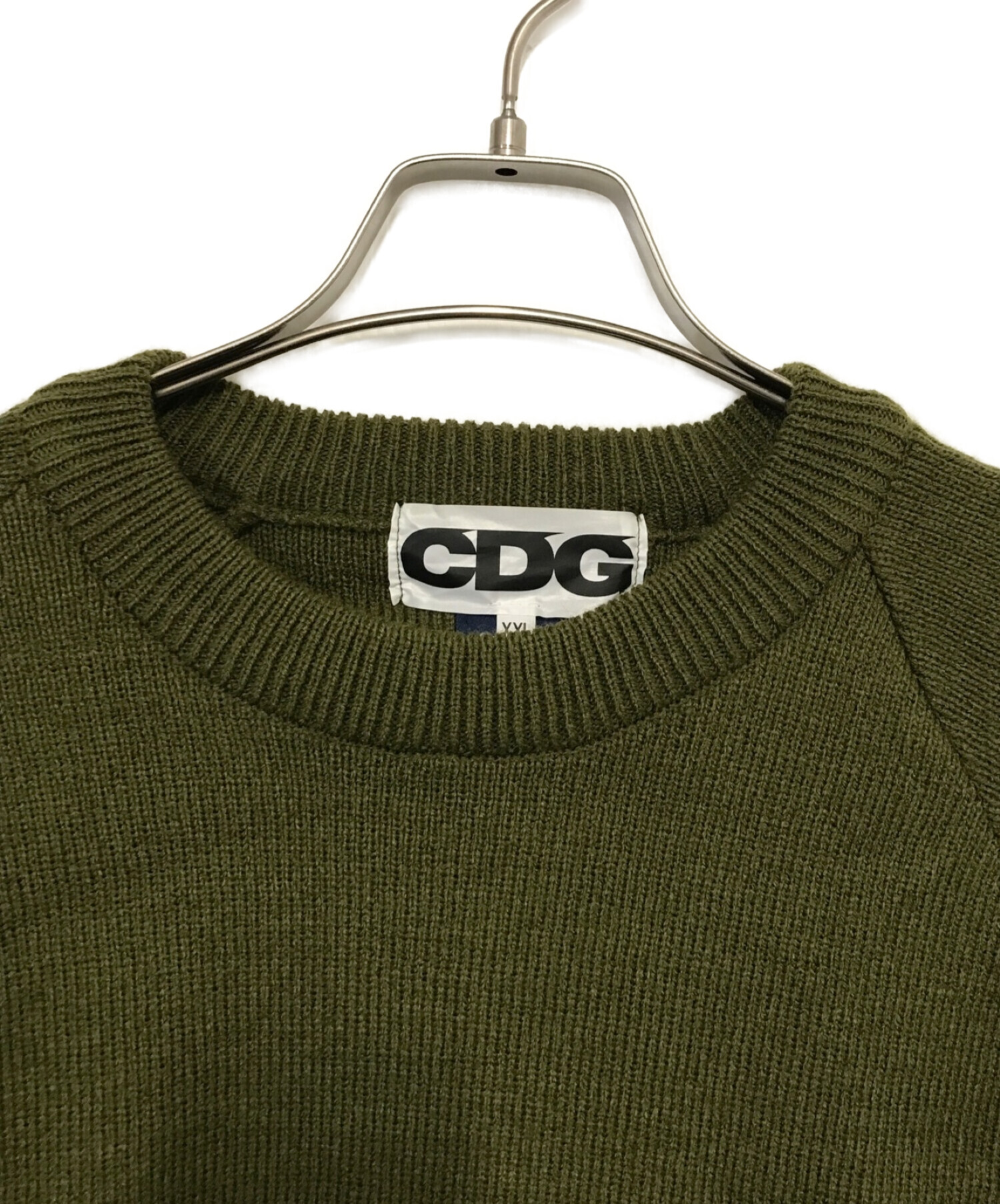 CDG (シーディージー) LOCHAVEN of SCOTLAND (ロックエーベン オブ スコットランド) クルーネックニット カーキ  サイズ:SIZE　XXL