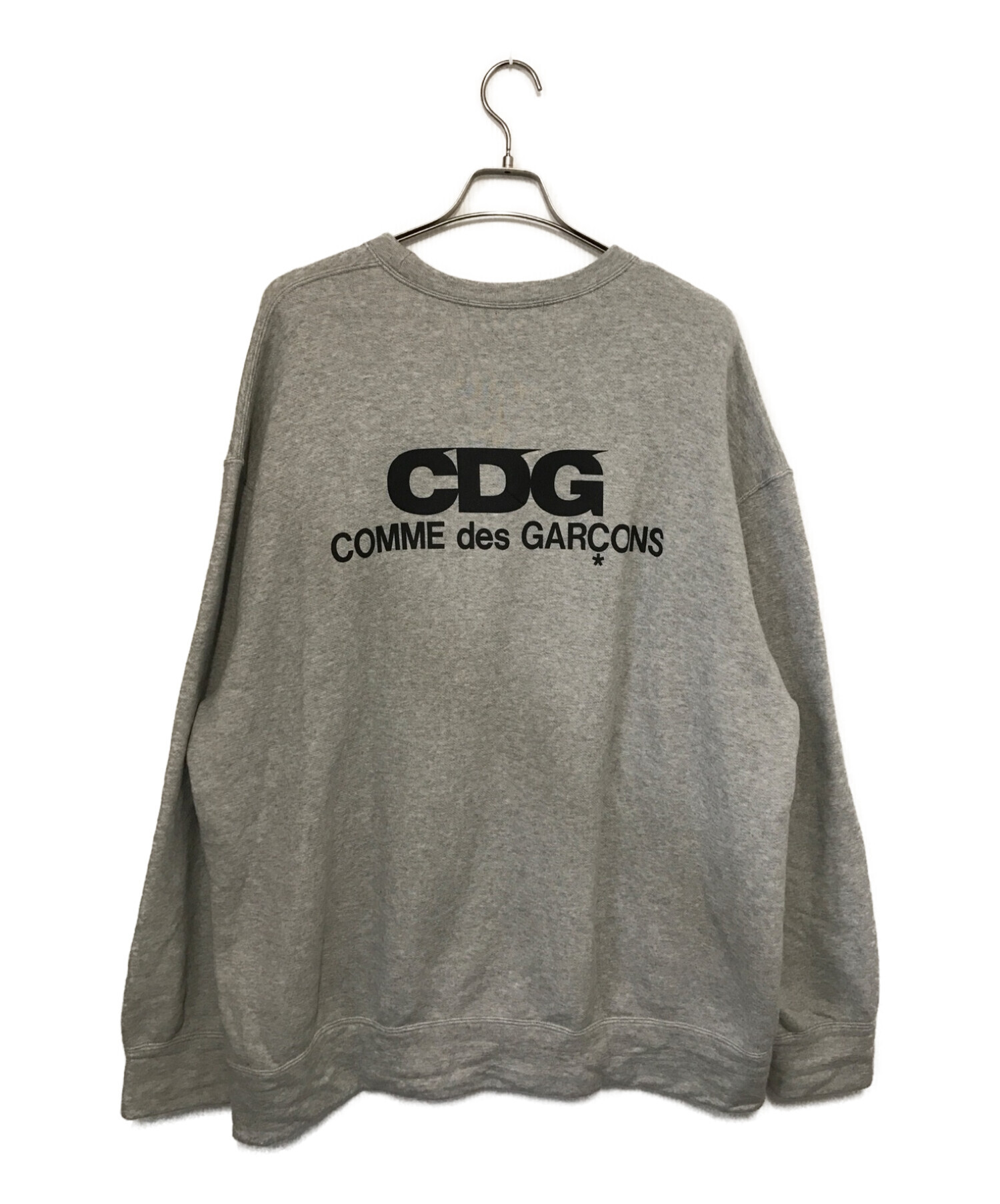 CDG (シーディージー) バックロゴプリントスウェット グレー サイズ:SIZE　M