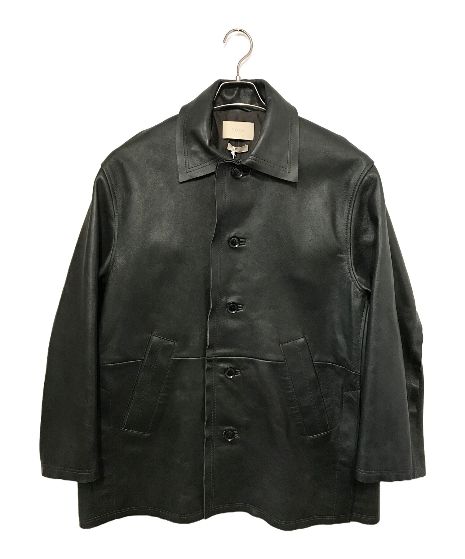 中古・古着通販】YOKE (ヨーク) Cut-Off Leather Car Coat ディープグリーン サイズ:1｜ブランド・古着通販  トレファク公式【TREFAC FASHION】スマホサイト