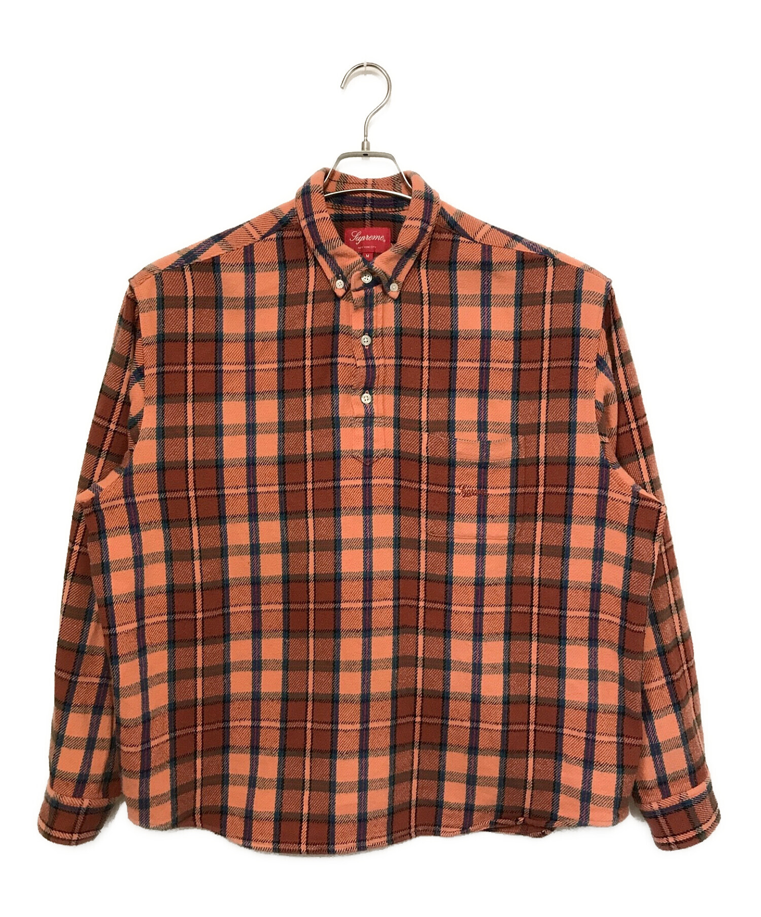 SUPREME (シュプリーム) Pullover Plaid Flannel Shirt ピンク サイズ:Ｍ
