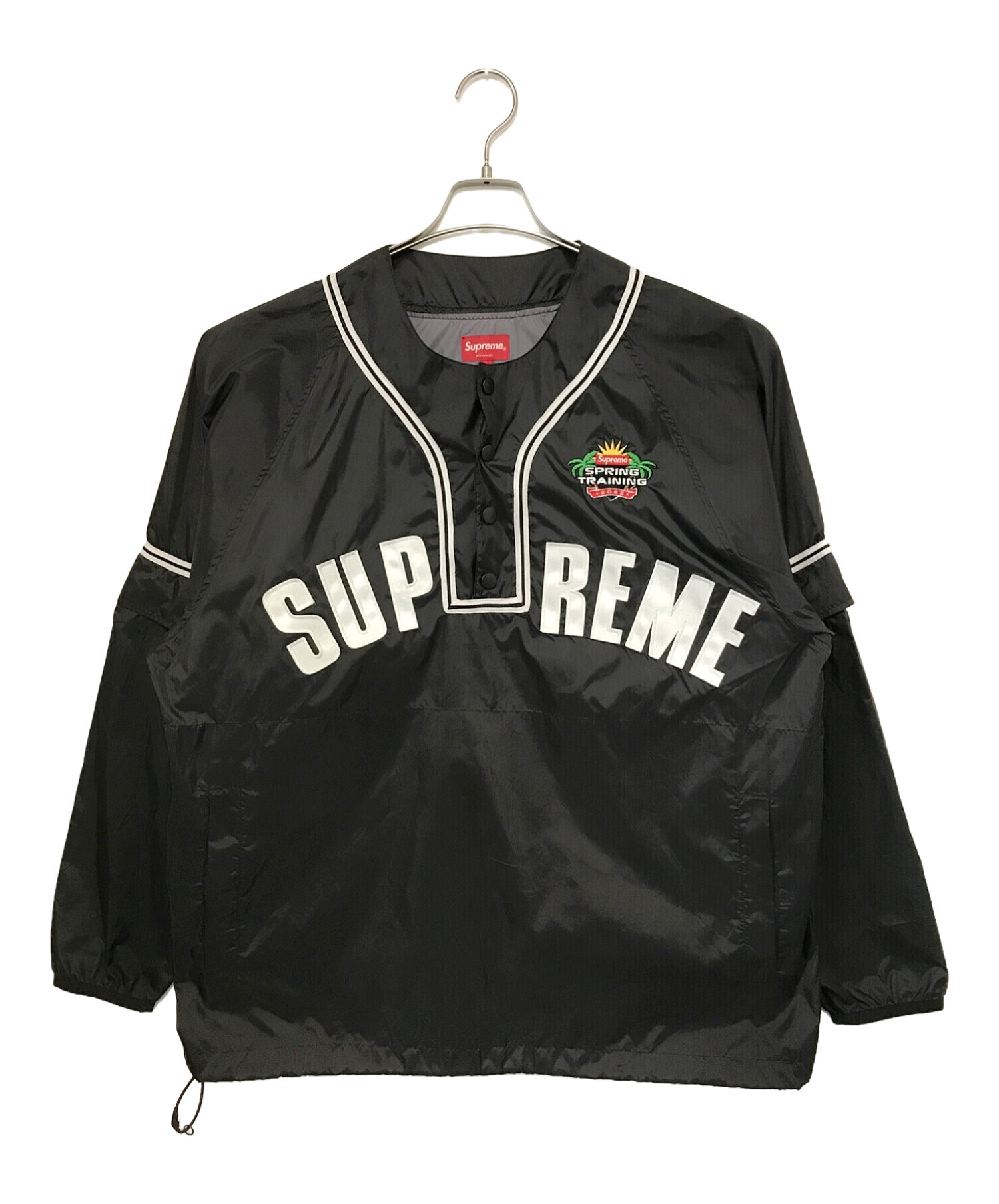 SUPREME (シュプリーム) Snap-Off Sleeve L/S Baseball Top ブラック サイズ:Ｍ