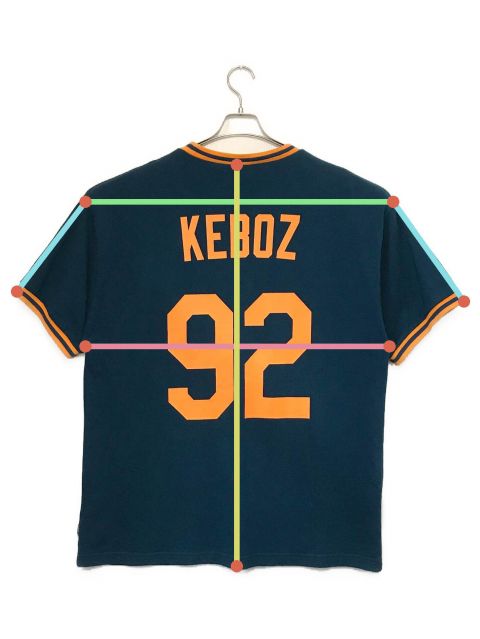 【中古・古着通販】KEBOZ (ケボズ) B92 RIB NECK S/S TEE ネイビー×オレンジ サイズ:XL｜ブランド・古着通販  トレファク公式【TREFAC FASHION】スマホサイト