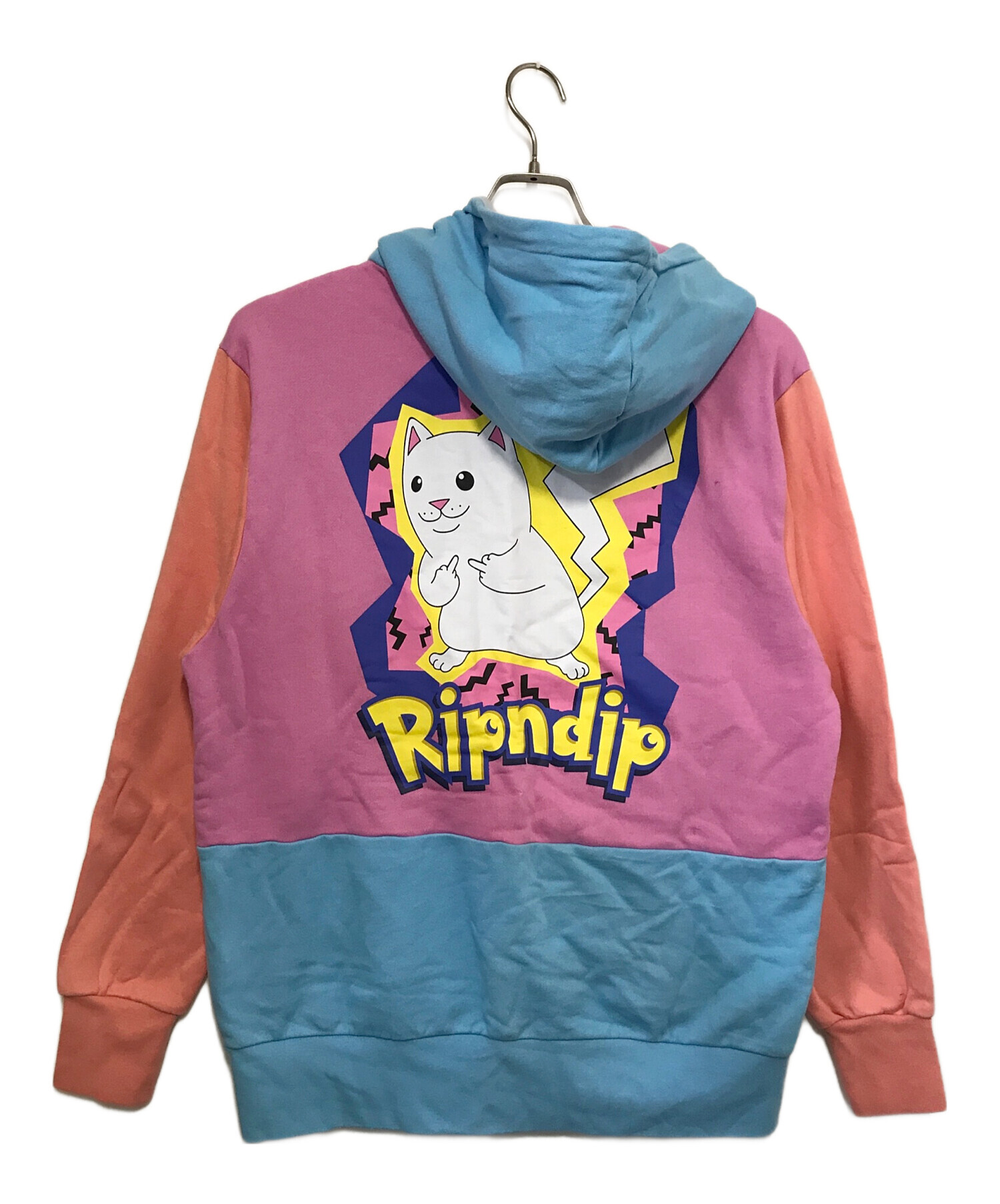 中古・古着通販】RIPNDIP (リップンディップ) プルオーバーパーカー ブルー×ピンク サイズ:M｜ブランド・古着通販  トレファク公式【TREFAC FASHION】スマホサイト