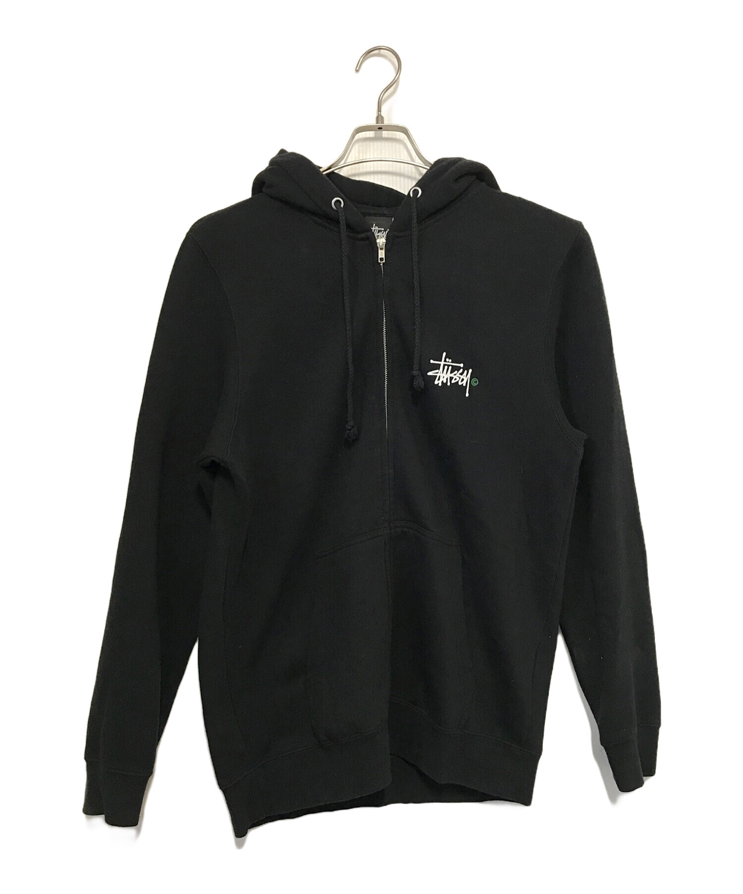 中古・古着通販】stussy (ステューシー) ロゴプリントジップパーカー ブラック サイズ:M｜ブランド・古着通販 トレファク公式【TREFAC  FASHION】スマホサイト