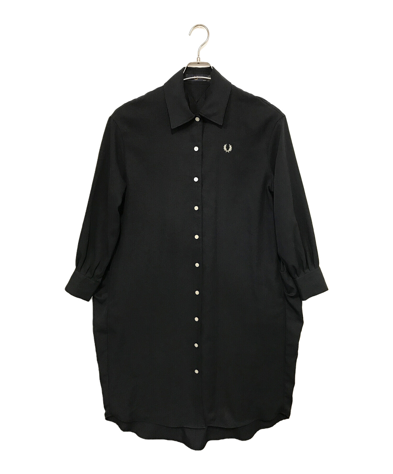 FRED PERRY (フレッドペリー) シャツワンピース ブラック サイズ:UK 8