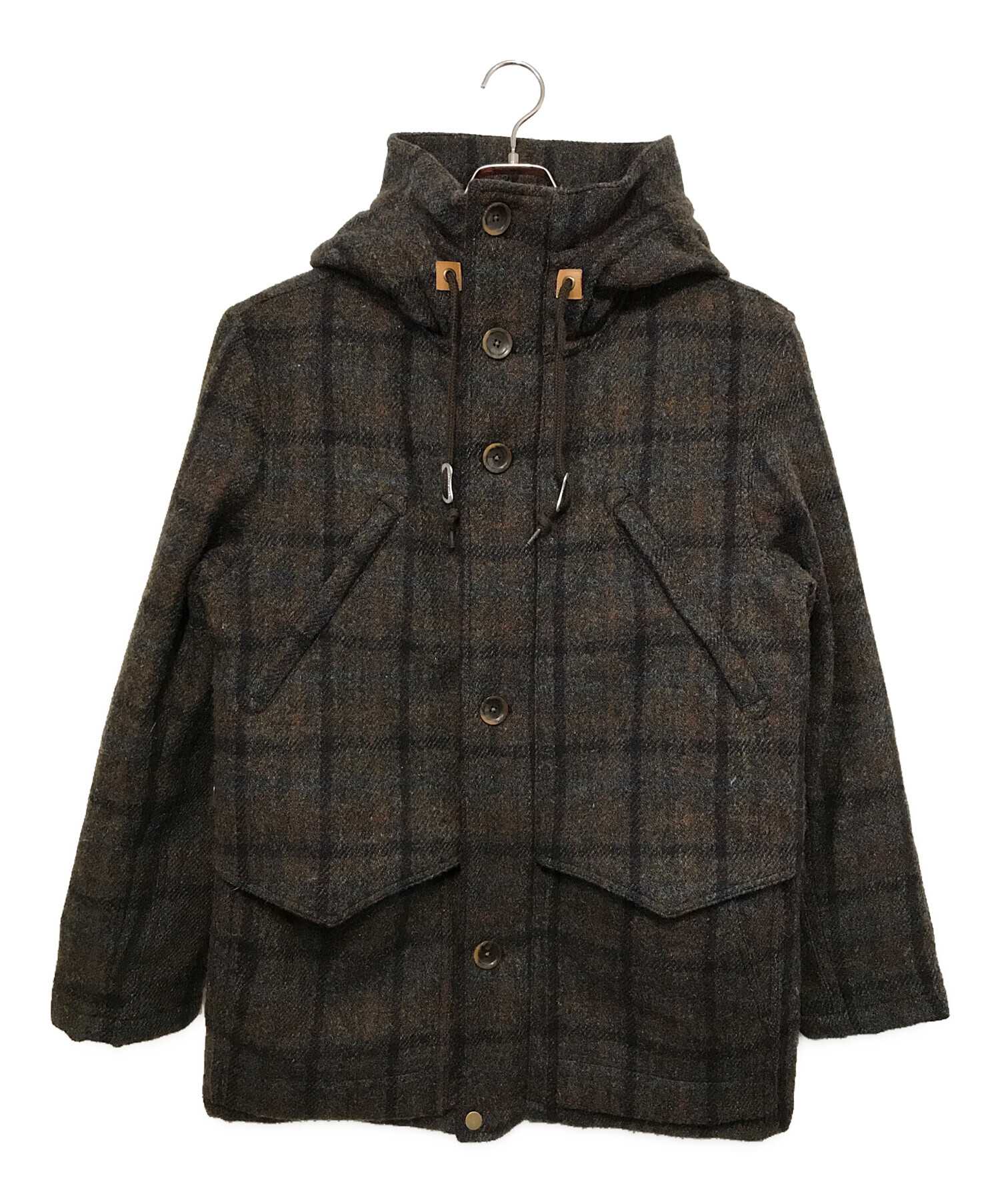 The Duffer of ST.George (ザ ダファーオブセントジョージ) Harris Tweed (ハリスツイード)  ツイードダウンジャケット ブラウン サイズ:Ⅼ