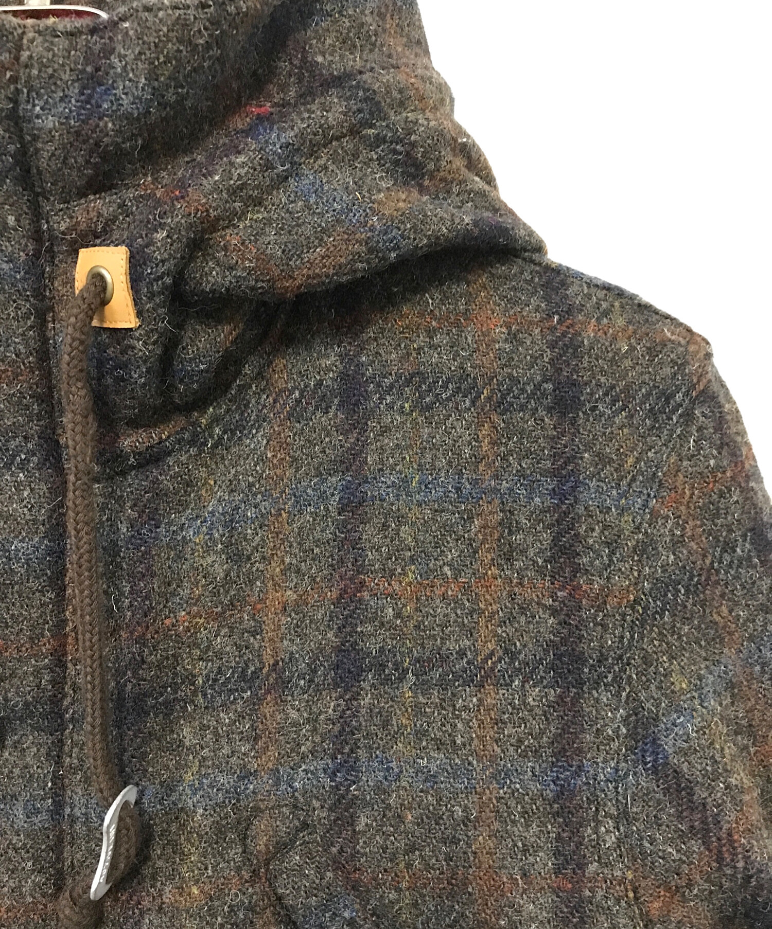 The Duffer of ST.George (ザ ダファーオブセントジョージ) Harris Tweed (ハリスツイード)  ツイードダウンジャケット ブラウン サイズ:Ⅼ