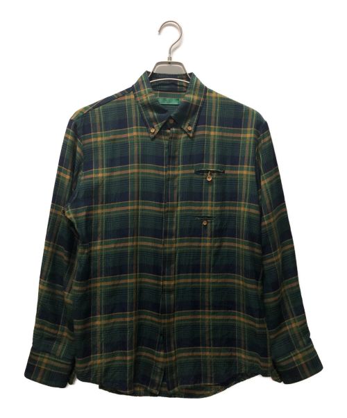 中古・古着通販】ohta (オオタ) チェックBDシャツ グリーン サイズ:M1