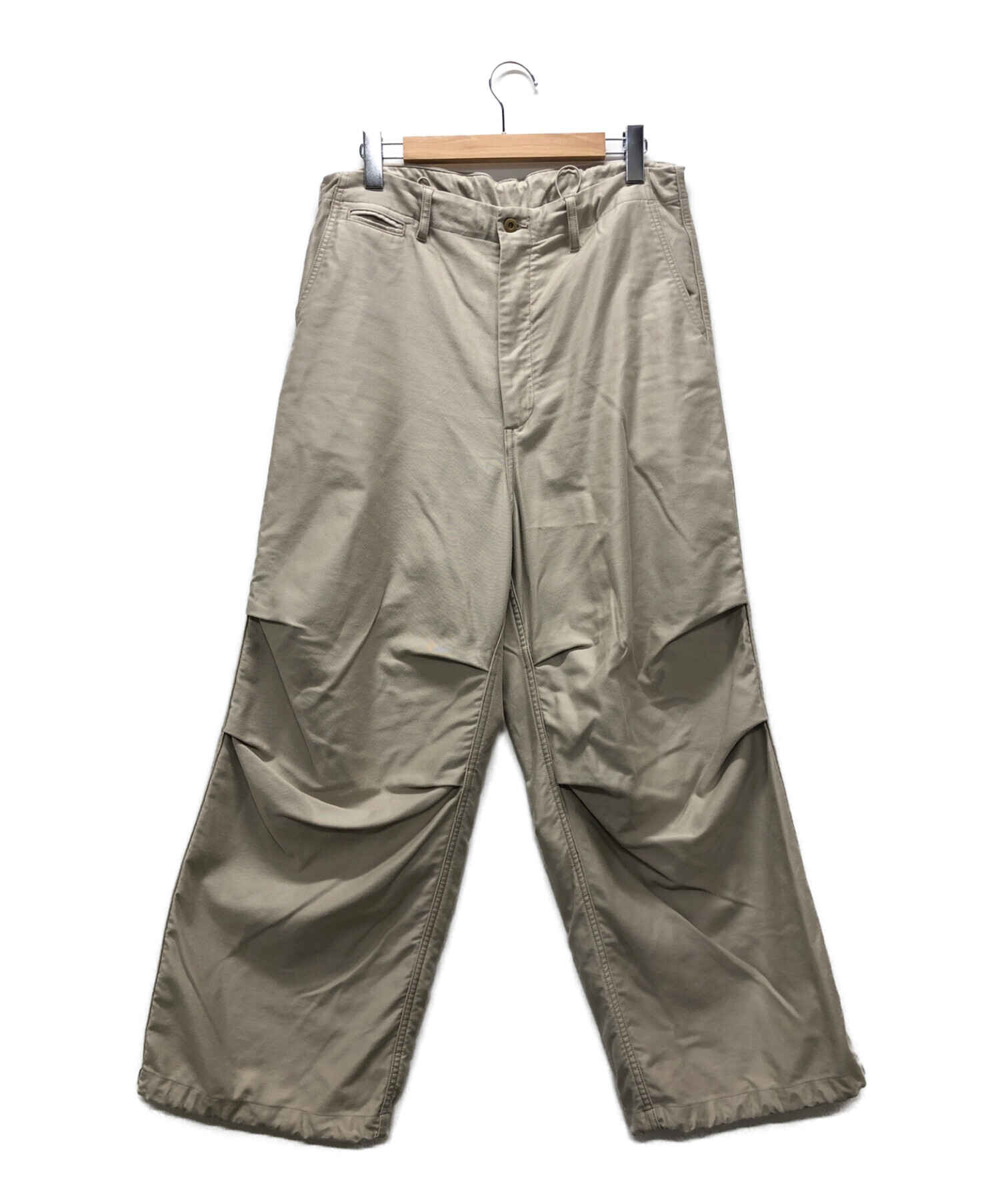 Graphpaper (グラフペーパー) LIGHT MOLESKIN OVERSIZED PANTS ベージュ サイズ:S