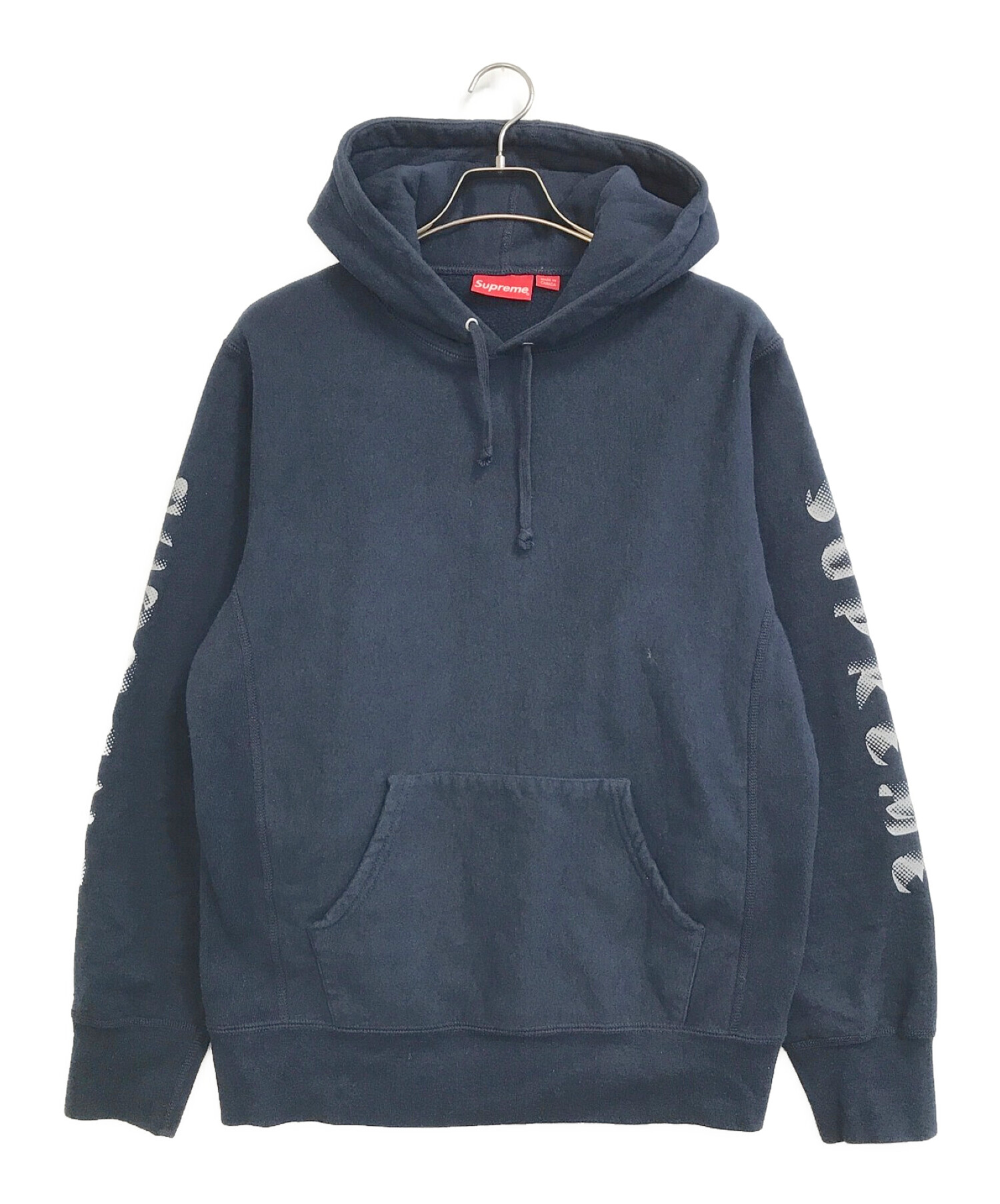 SUPREME (シュプリーム) Gradient Sleeve Hooded Sweatshirt ネイビー サイズ:M