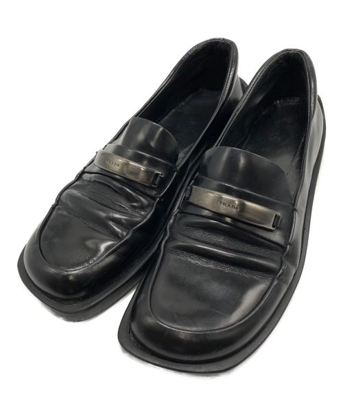 中古・古着通販】PRADA (プラダ) ローファー ブラック サイズ:36 1/2