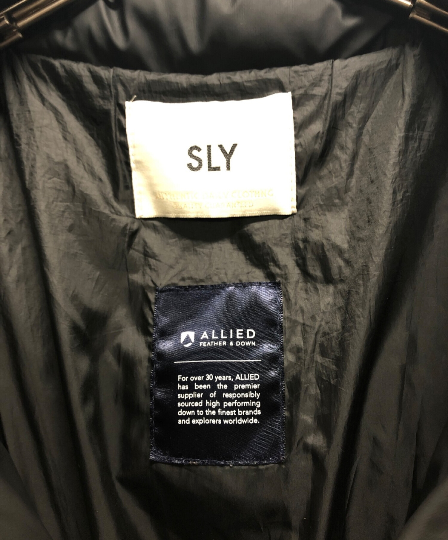 中古・古着通販】SLY (スライ) 中綿ジャケット ブラック サイズ:2