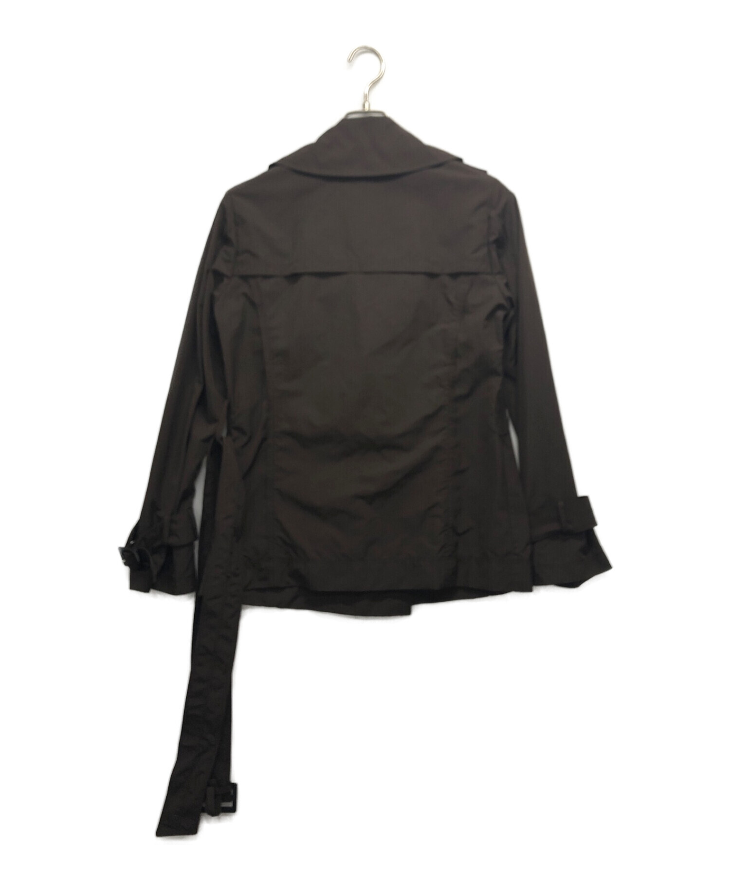 MONCLER (モンクレール) ショートトレンチジャケット ブラウン サイズ:XS
