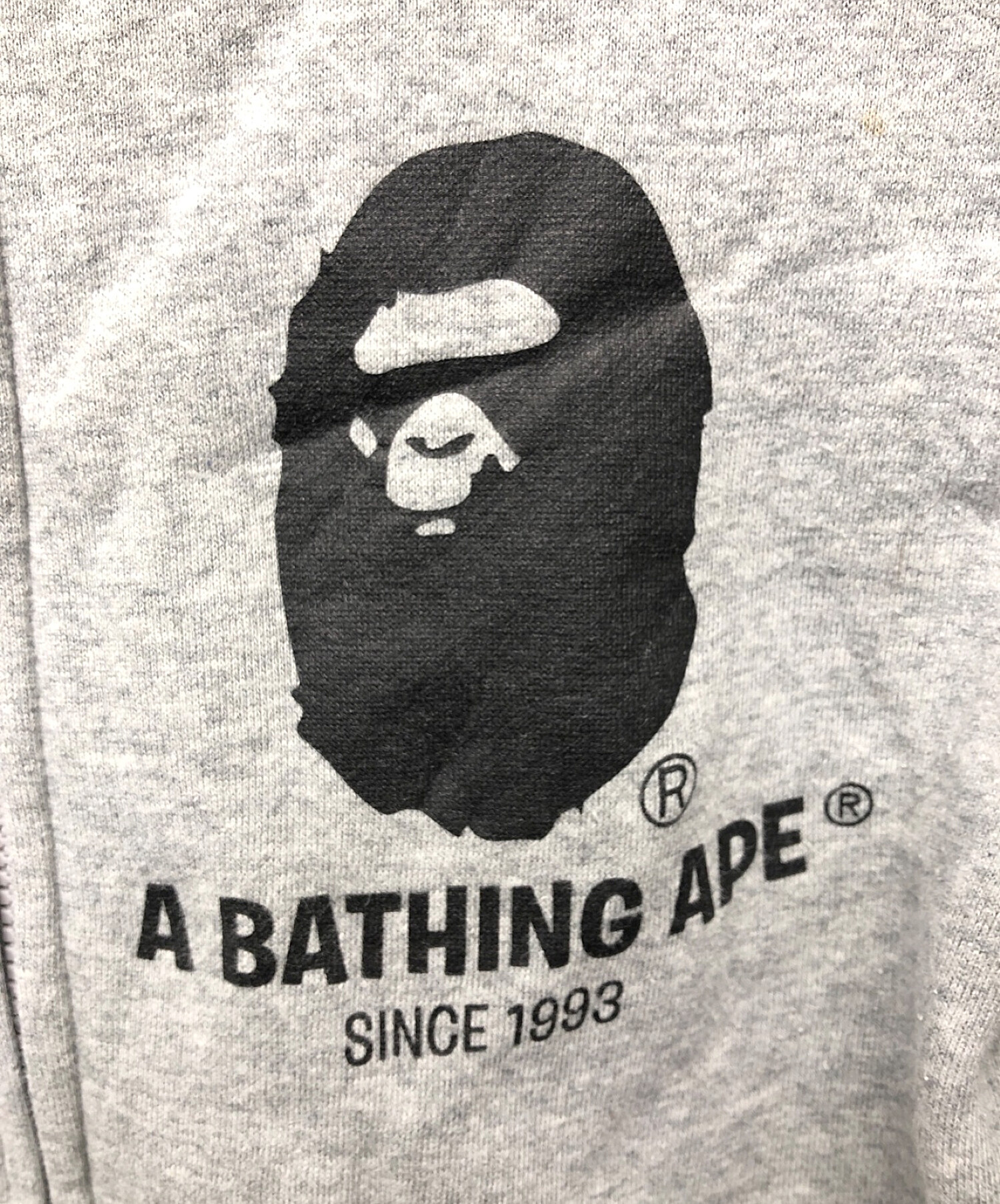 A BATHING APE (ア ベイシング エイプ) ジップパーカー グレー サイズ:ｓ