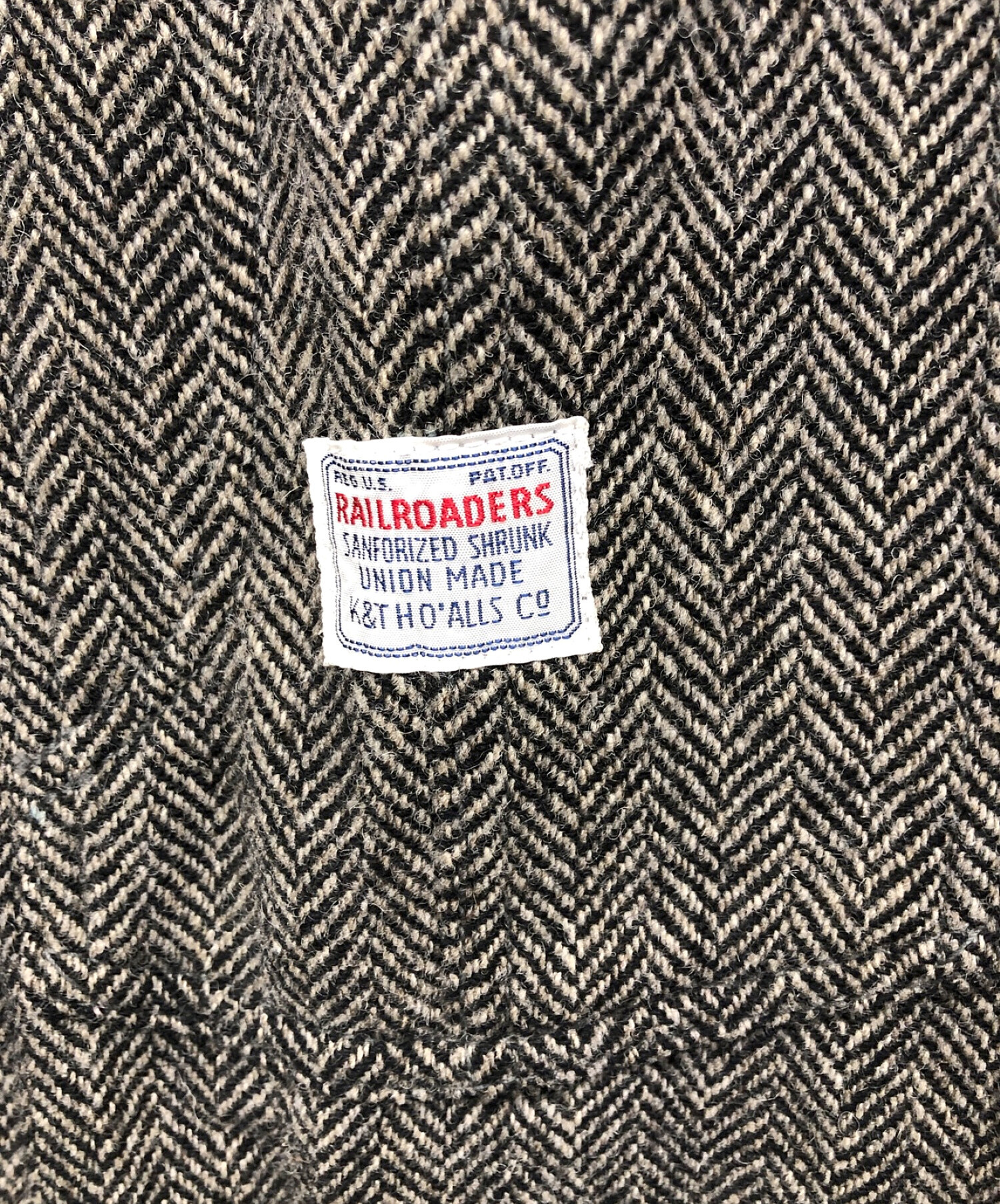 WORKERS (ワーカーズ) ヘリンボーンツイードジャケット グレー サイズ:36 未使用品