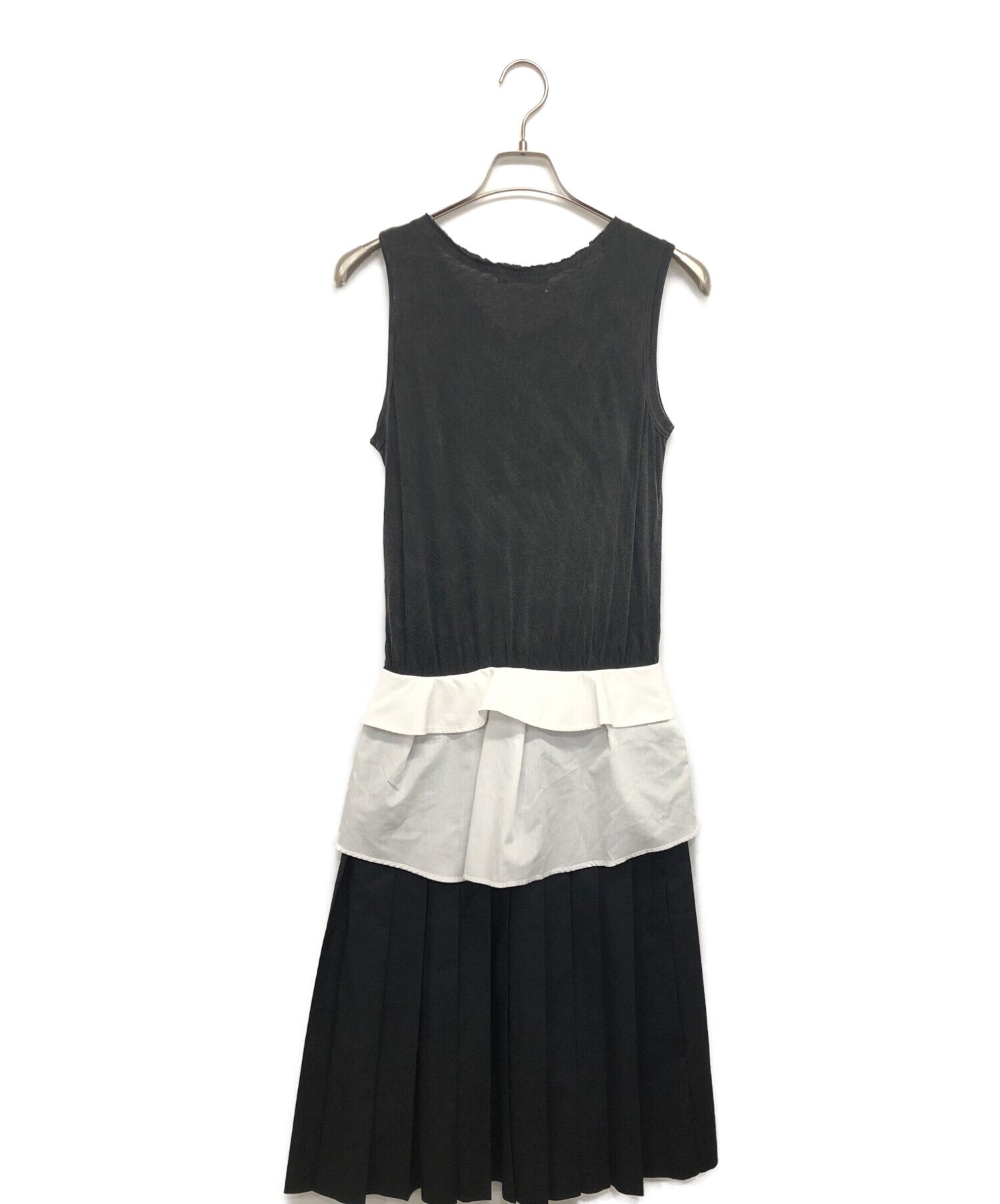 UNDERCOVER (アンダーカバー) layered pleated T-shirt dress ブラック サイズ:1