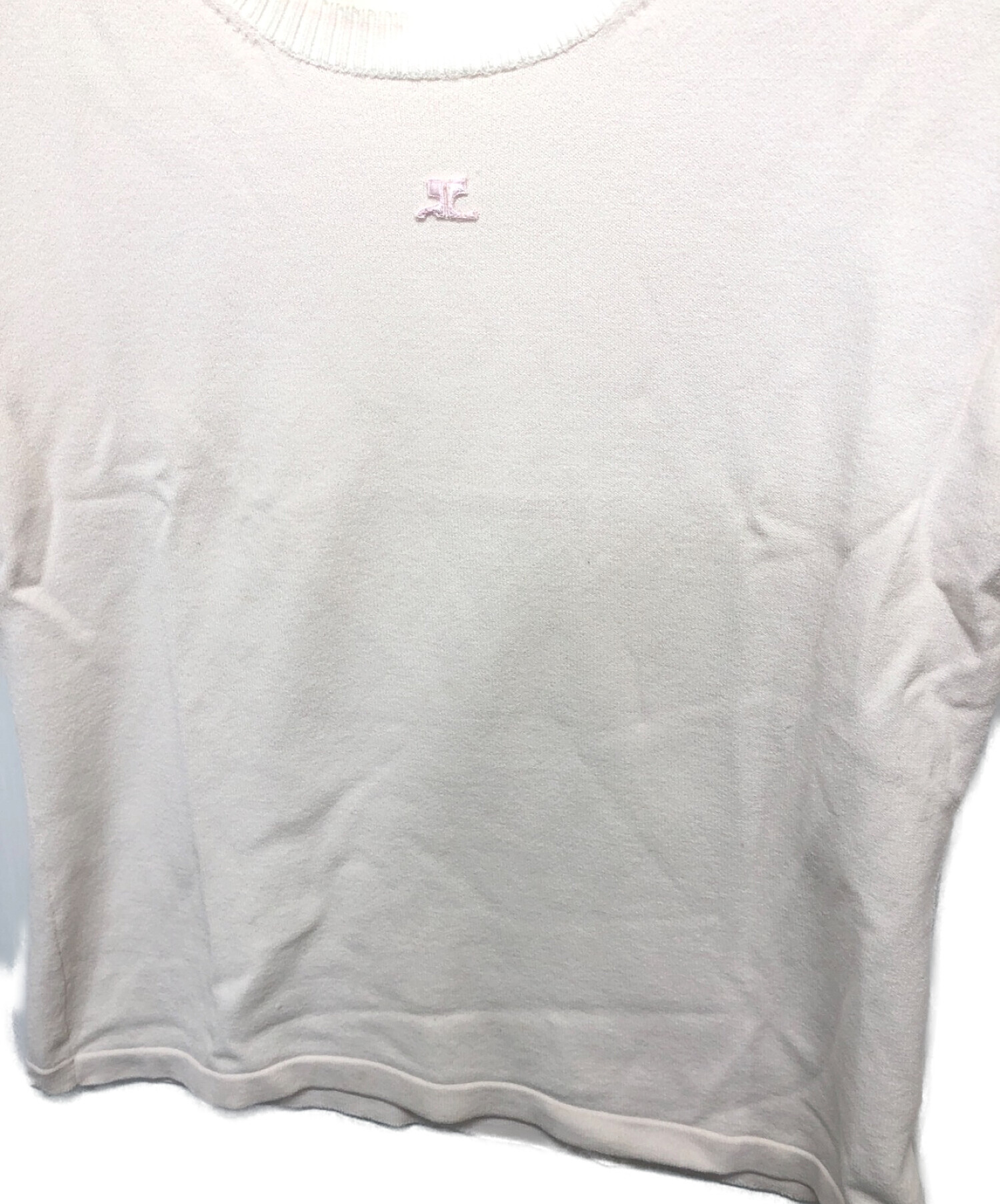 中古・古着通販】courreges (クレージュ) ロゴニット ピンク サイズ:M