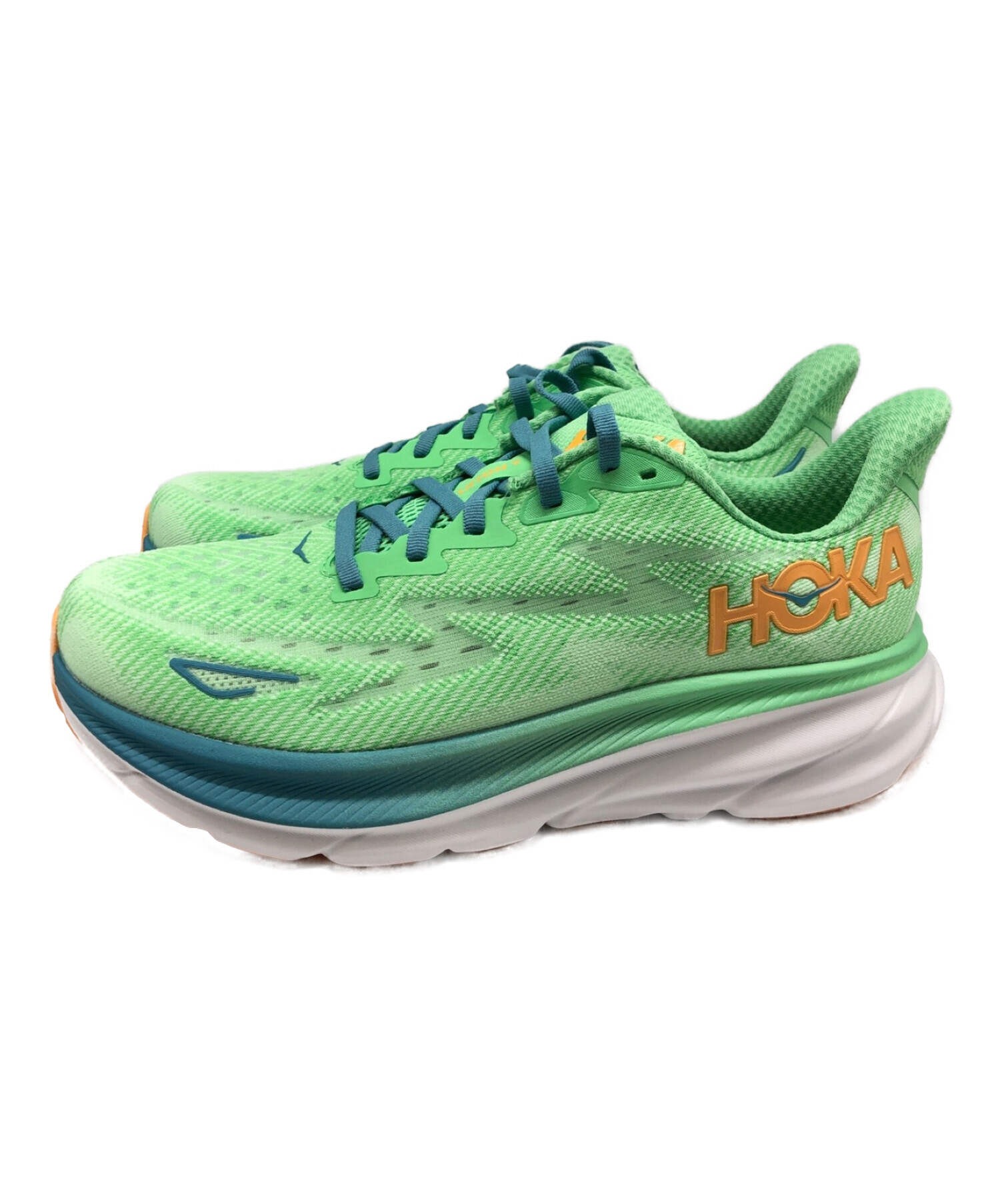 中古・古着通販】HOKAONEONE (ホカオネオネ) Clifton 9 WIDE 黄緑