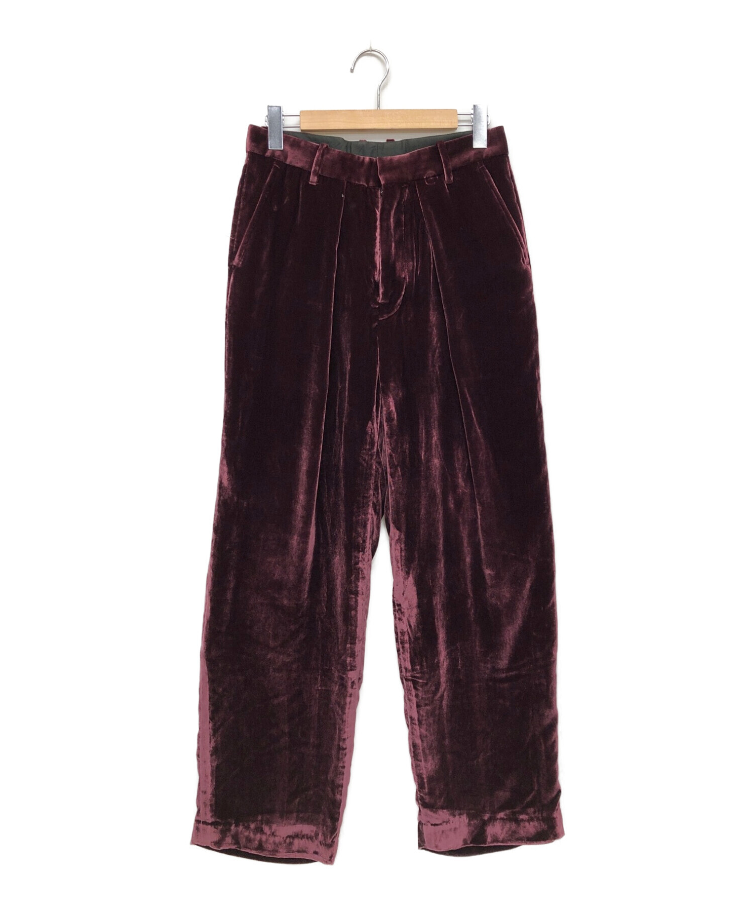 中古・古着通販】UNUSED (アンユーズド) VELVET SLACKS パープル