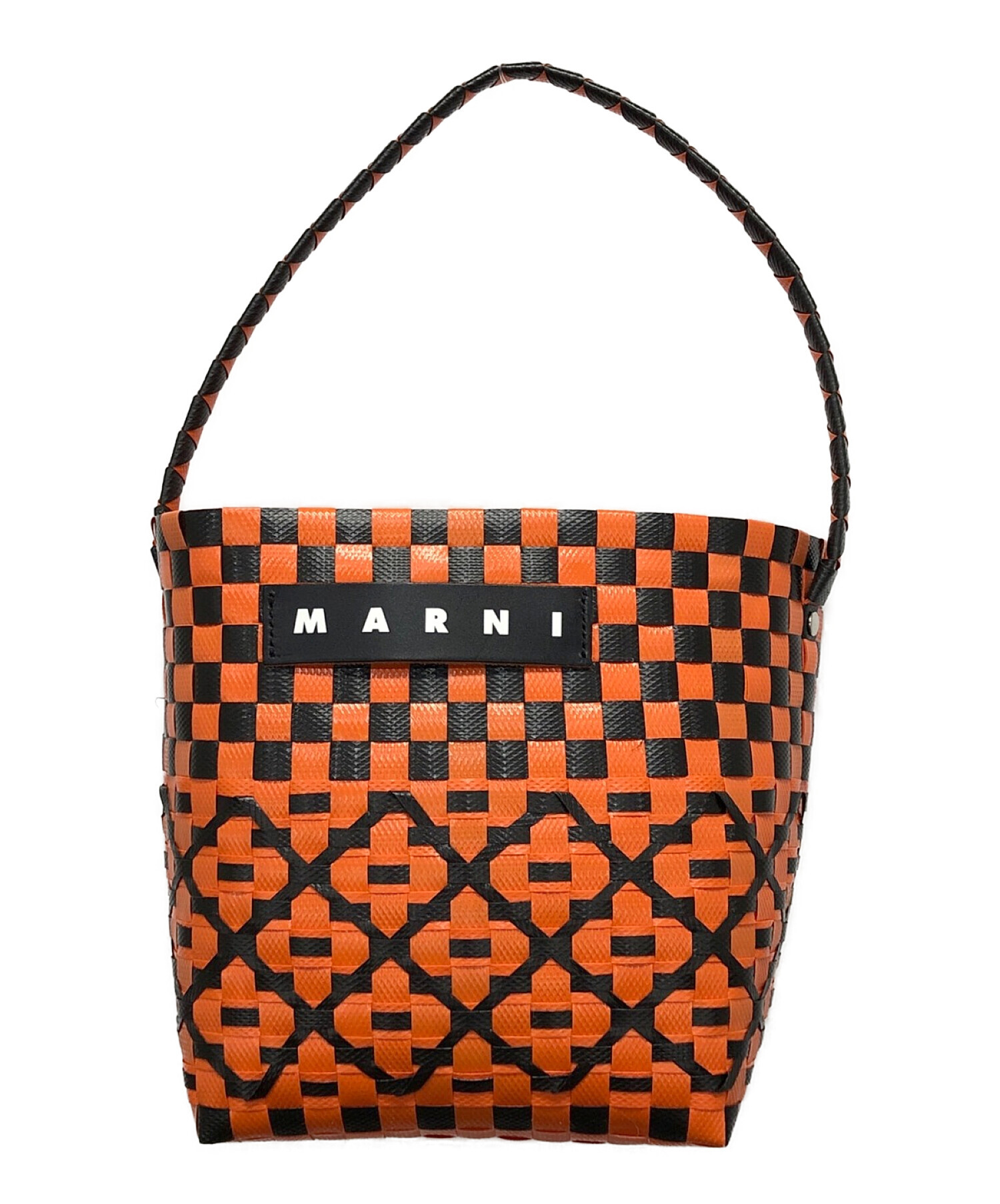 Marni market discount woven shopping bag