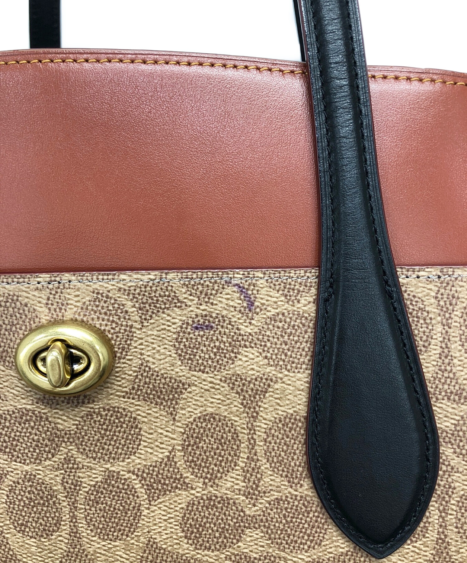 中古・古着通販】COACH (コーチ) ハンドバッグ ブラウン｜ブランド