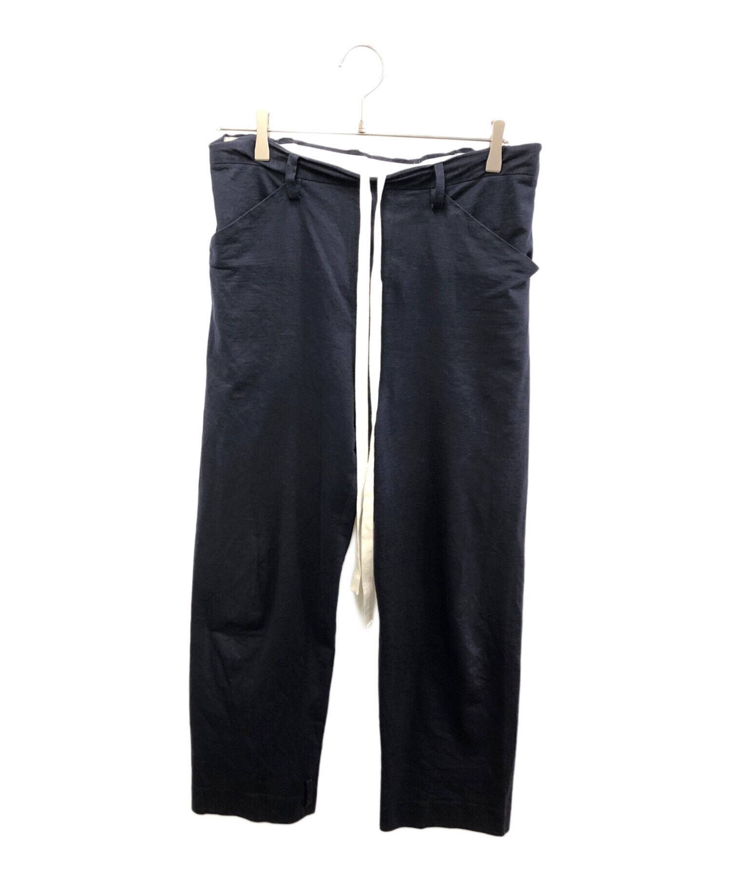 中古・古着通販】SUNSEA (サンシー) DRY COTTON STRAIGHT PANTS(ドライコットンストレートパンツ) ネイビー  サイズ:表記無し｜ブランド・古着通販 トレファク公式【TREFAC FASHION】スマホサイト