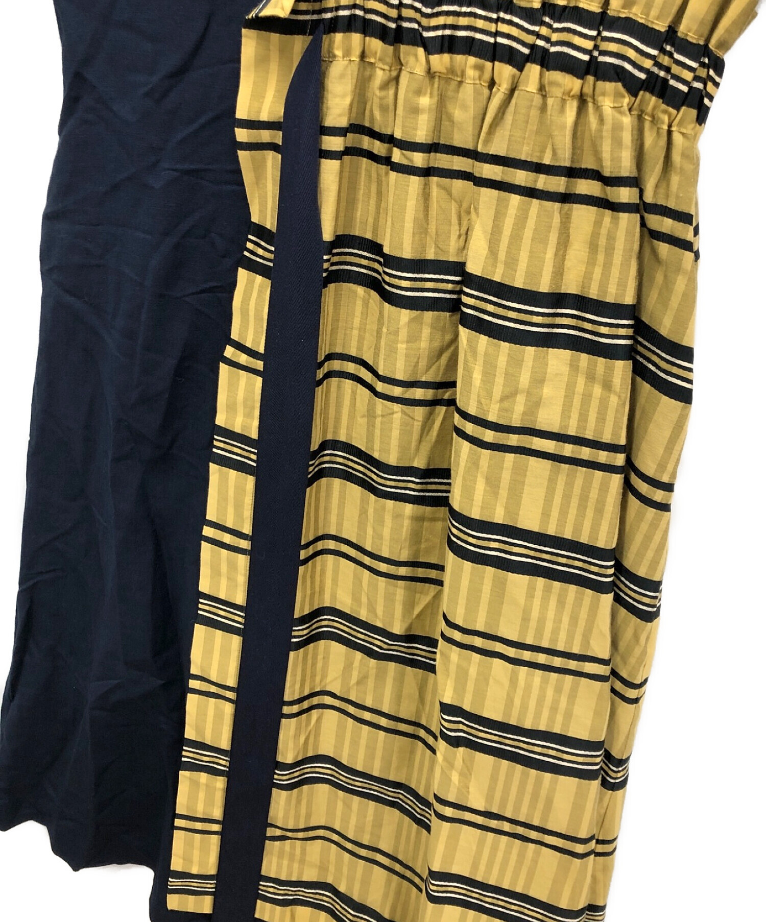 BEARDSLEY (ビアズリー) 巻きスカート付きワンピース ネイビー サイズ:FREE