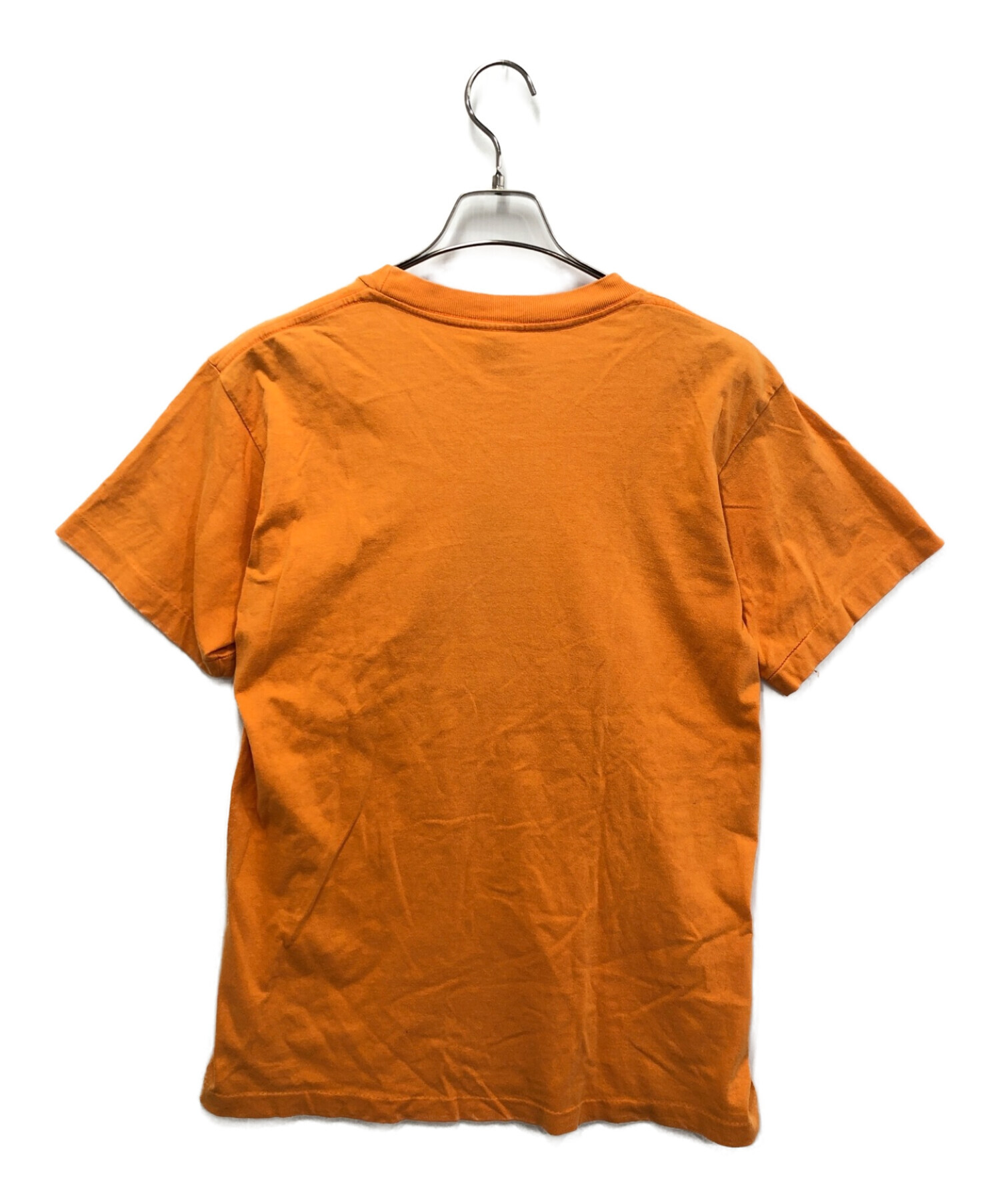 ブロックチェック、オレンジ◎】stussyデザインシャツ古着ストリートsk8-