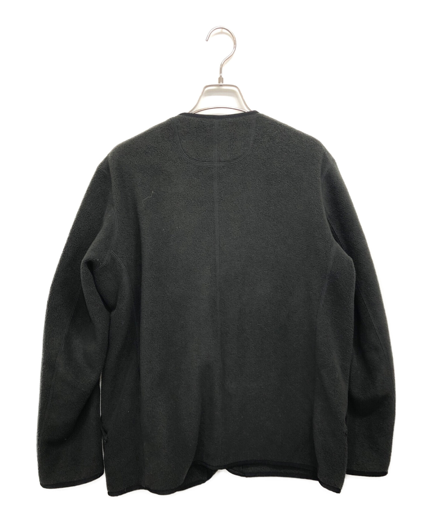 DANTON (ダントン) FLEECE COLLARLESS JACKET ブラック サイズ:40