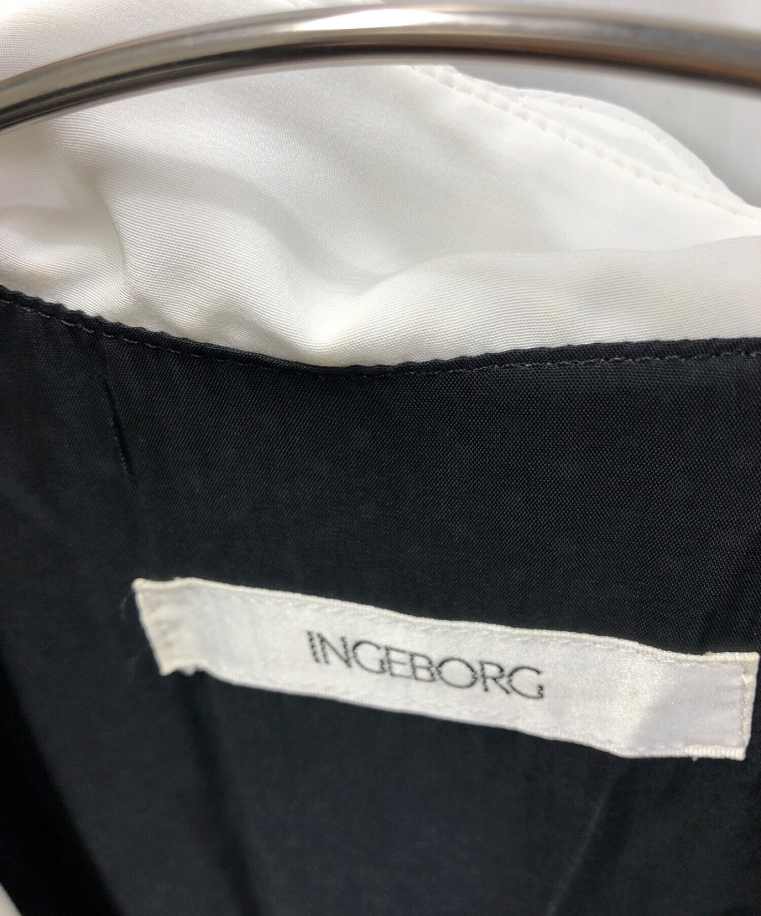 INGEBORG (インゲボルグ) ドットワンピース ブラック サイズ:-