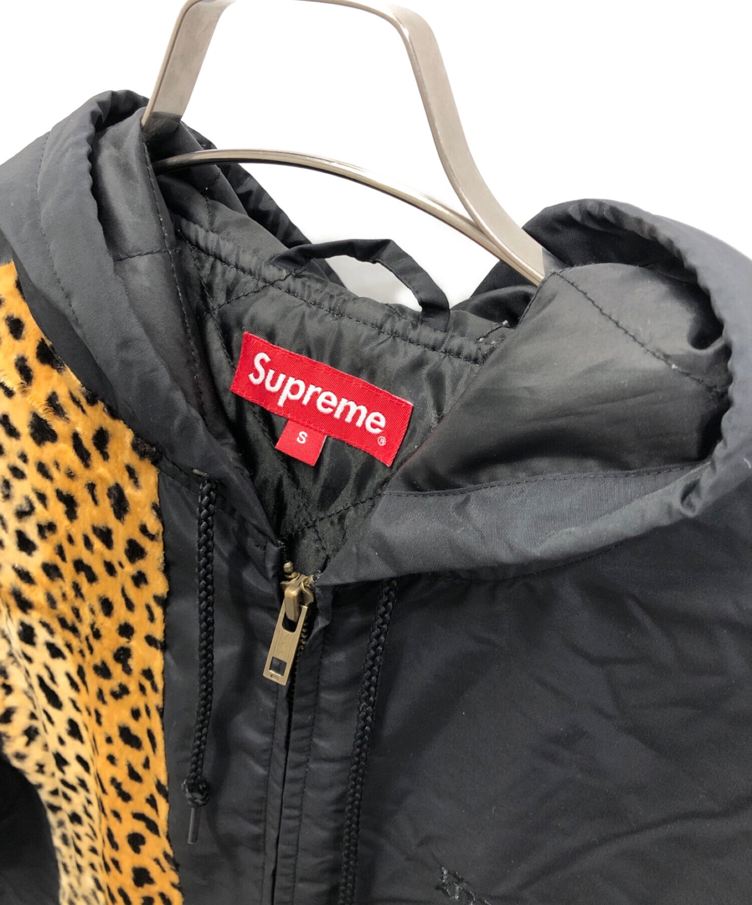 SUPREME (シュプリーム) supreme cheetah hooded Station ブラック サイズ:S