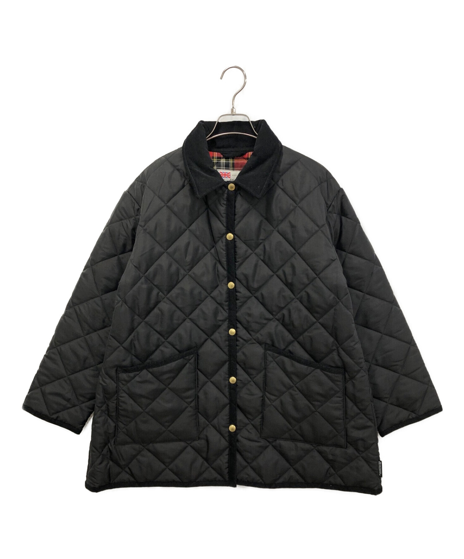 ポリエステル100%Traditional Weatherwear♡キルティングジャケット 黒