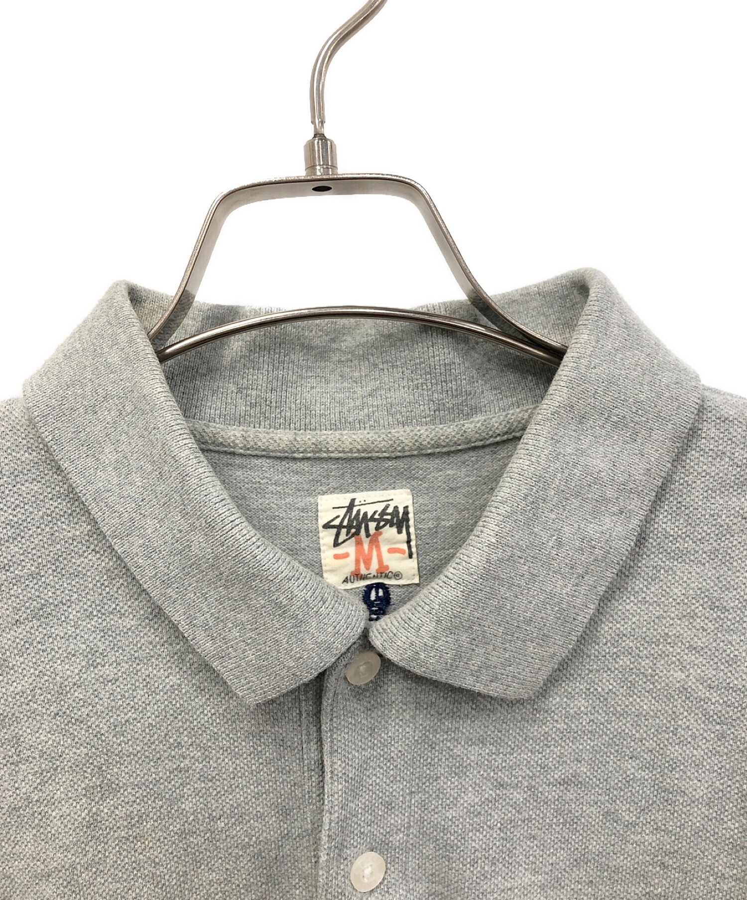 中古・古着通販】stussy (ステューシー) ポロシャツ グレー サイズ:M