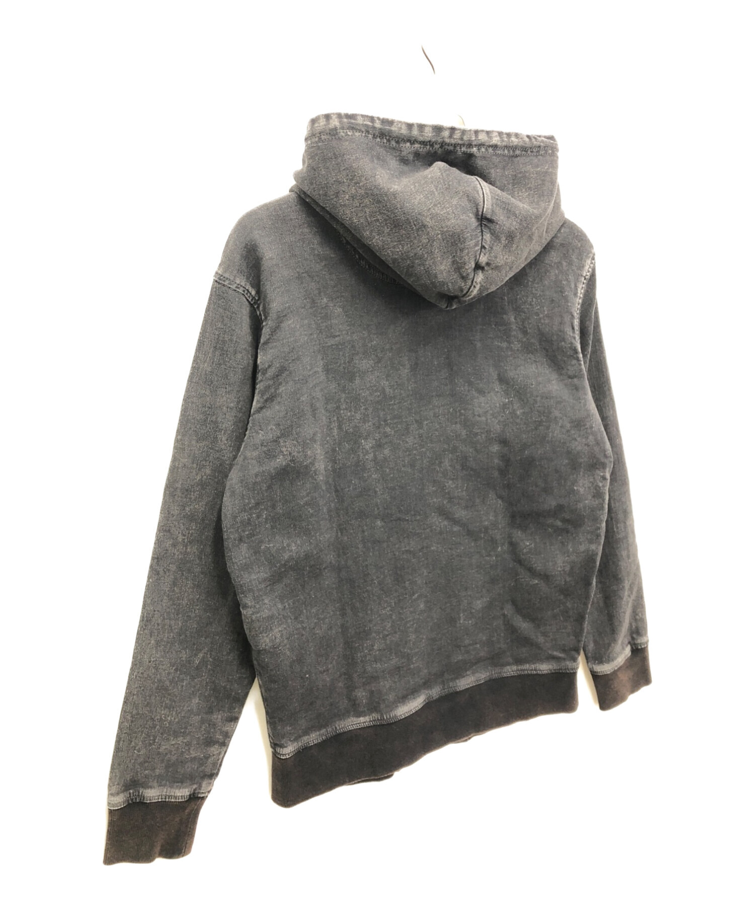 DIESEL (ディーゼル) D-Gir Track Denim Hoodie グレー サイズ:S