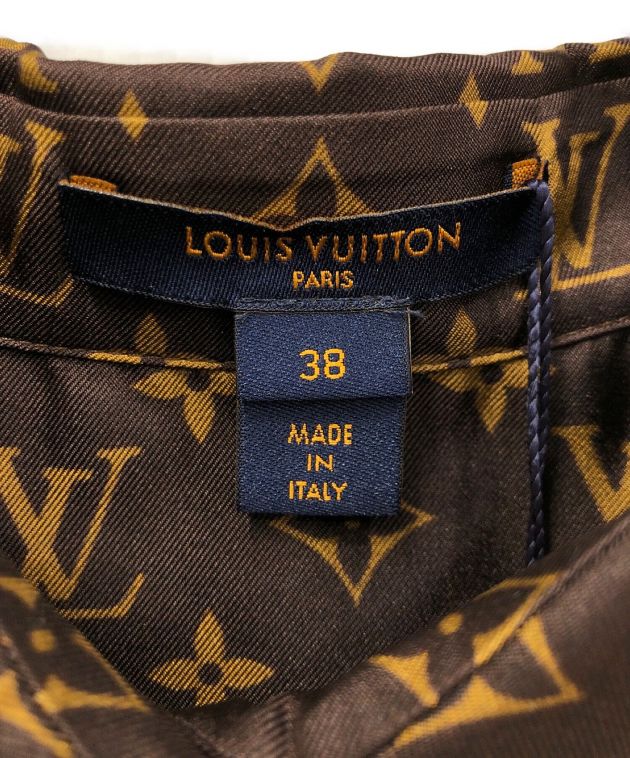 LOUIS VUITTON (ルイ ヴィトン) モノグラムシャツ ブラウン サイズ:38