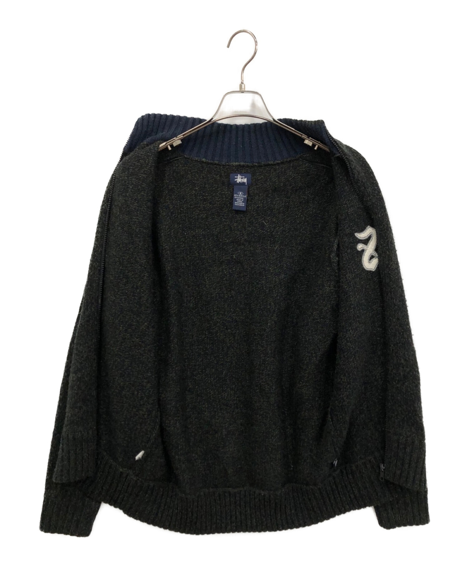 中古・古着通販】stussy (ステューシー) ジップアップニットカーディガ