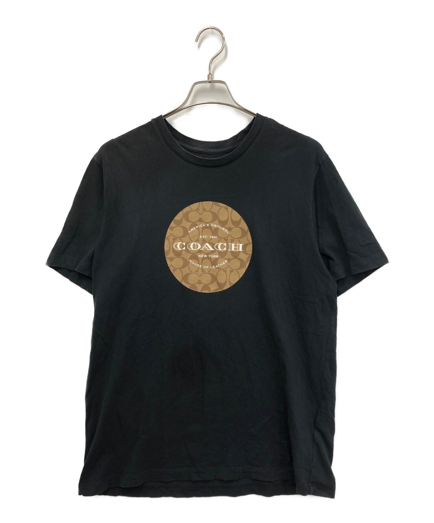 中古・古着通販】COACH (コーチ) Tシャツ ブラック サイズ:L｜ブランド