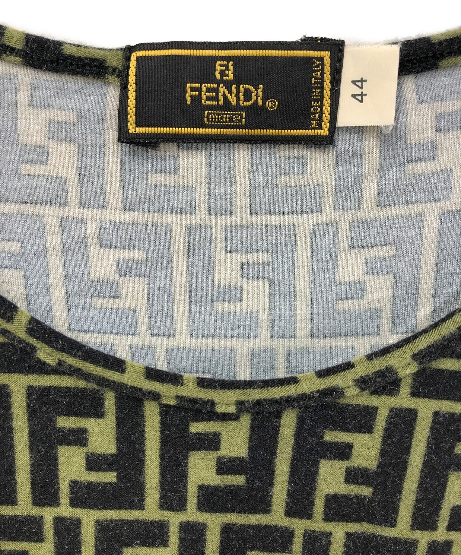 FENDI (フェンディ) 半袖カットソー グリーン サイズ:44