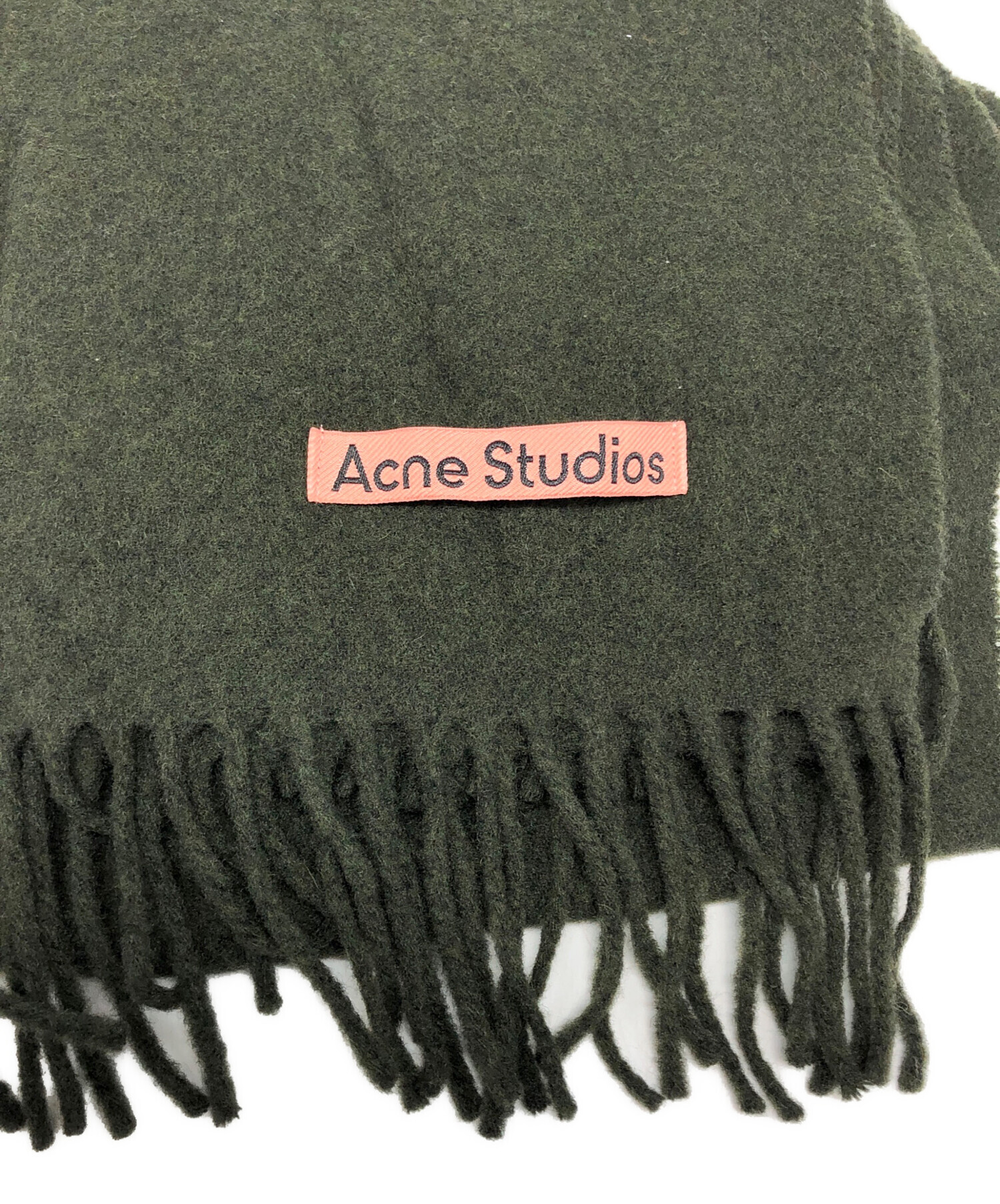 ACNE STUDIOS (アクネ ストゥディオス) ウールマフラー オリーブ サイズ:200×45