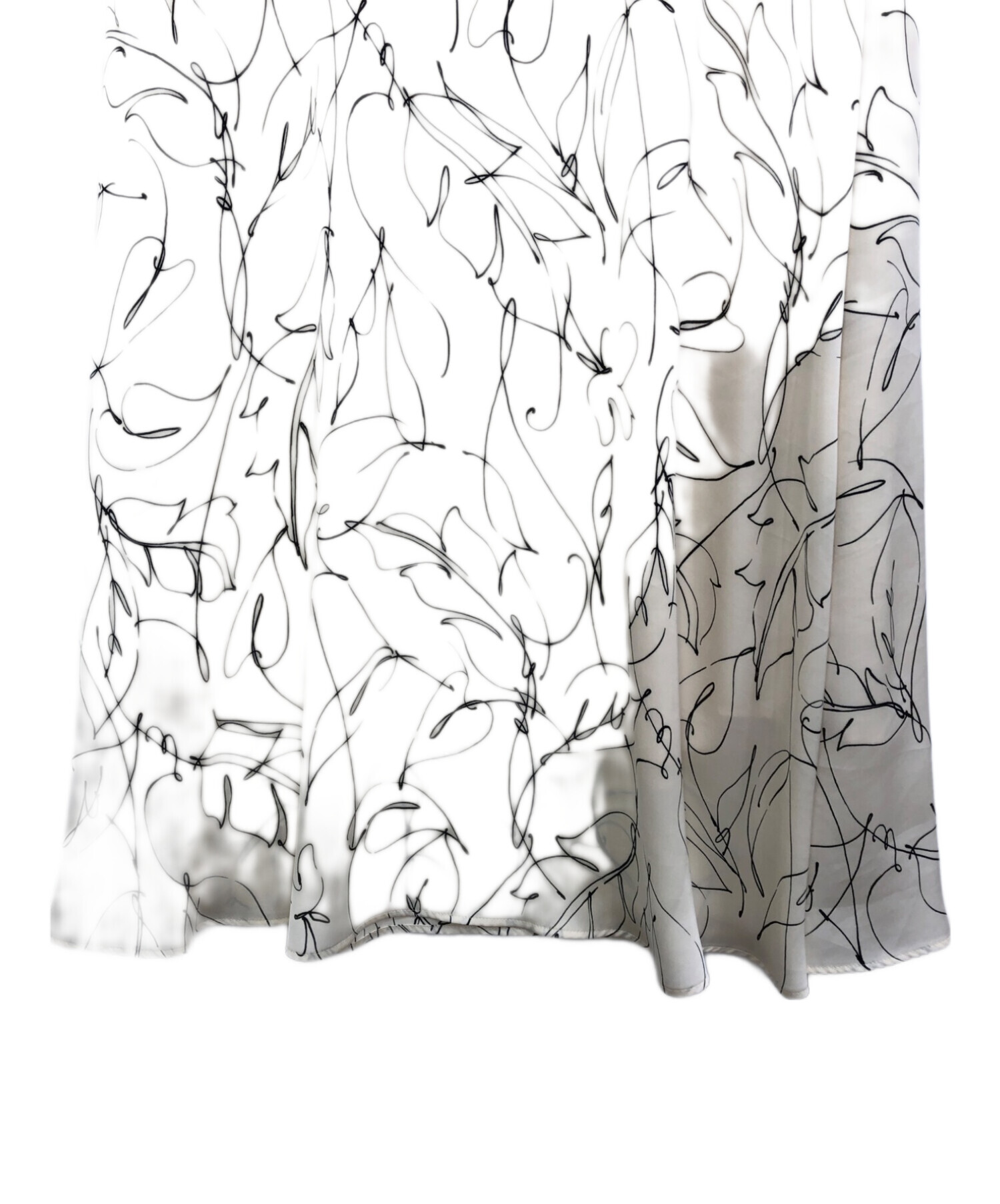 UNITED ARROWS (ユナイテッドアローズ) リーフプリントマキシスカート ホワイト サイズ:S