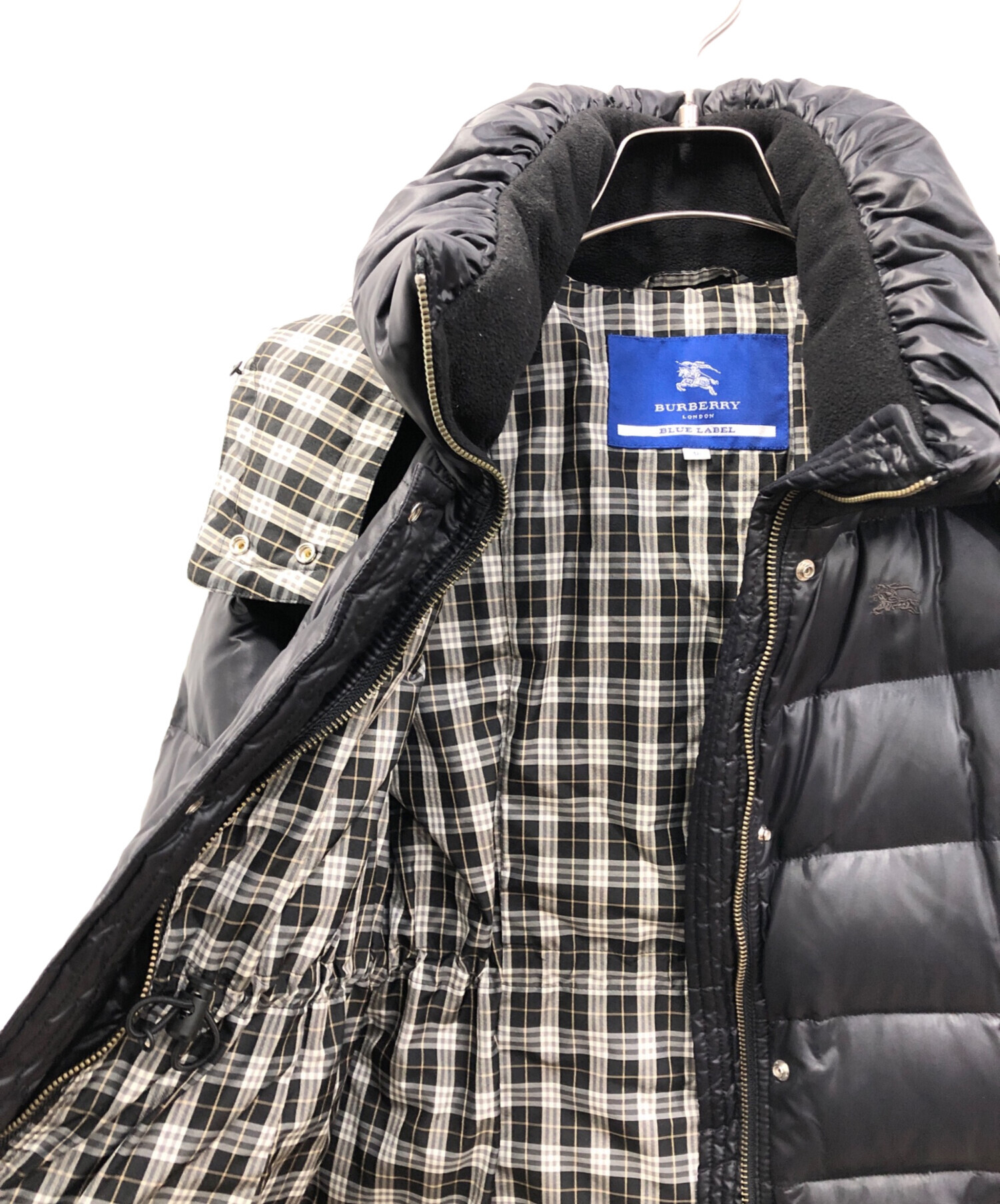 中古・古着通販】BURBERRY LONDON BLUE LABEL (バーバリーロンドンブルーレーベル) ダウンコート ブラック  サイズ:38｜ブランド・古着通販 トレファク公式【TREFAC FASHION】スマホサイト