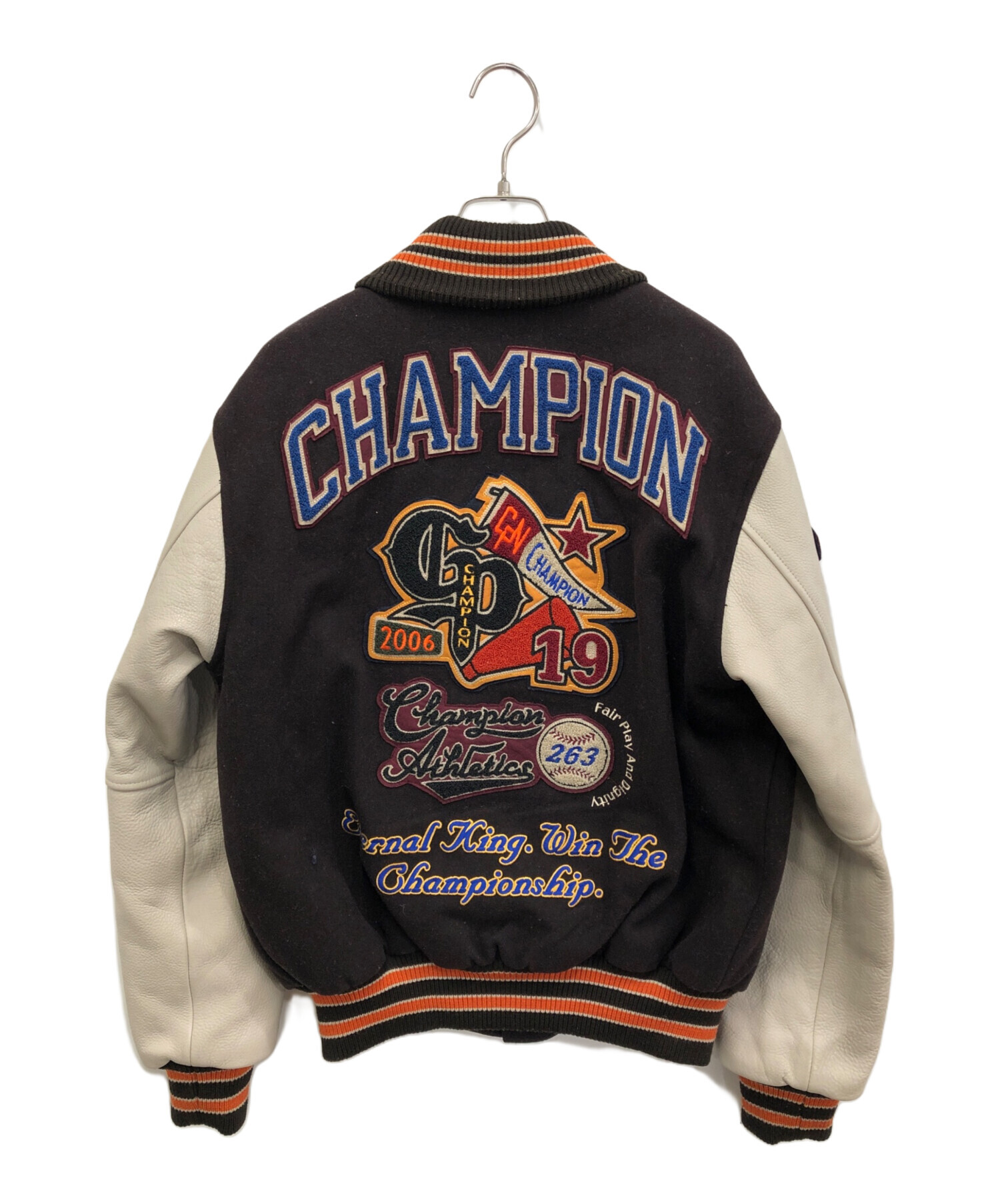 中古・古着通販】Champion (チャンピオン) フルデコスタジャン ブラウン サイズ:L｜ブランド・古着通販 トレファク公式【TREFAC  FASHION】スマホサイト