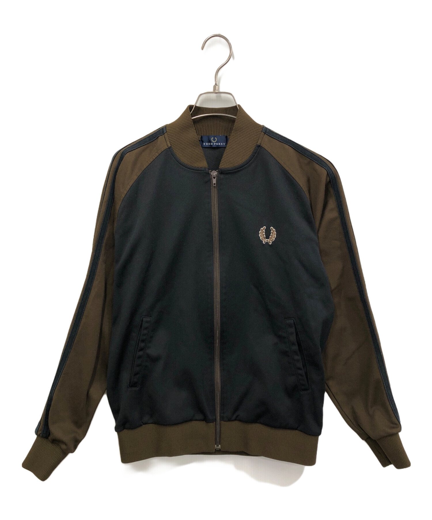 FRED PERRY (フレッドペリー) 月桂樹バックプリントジャケット ブラウン サイズ:M