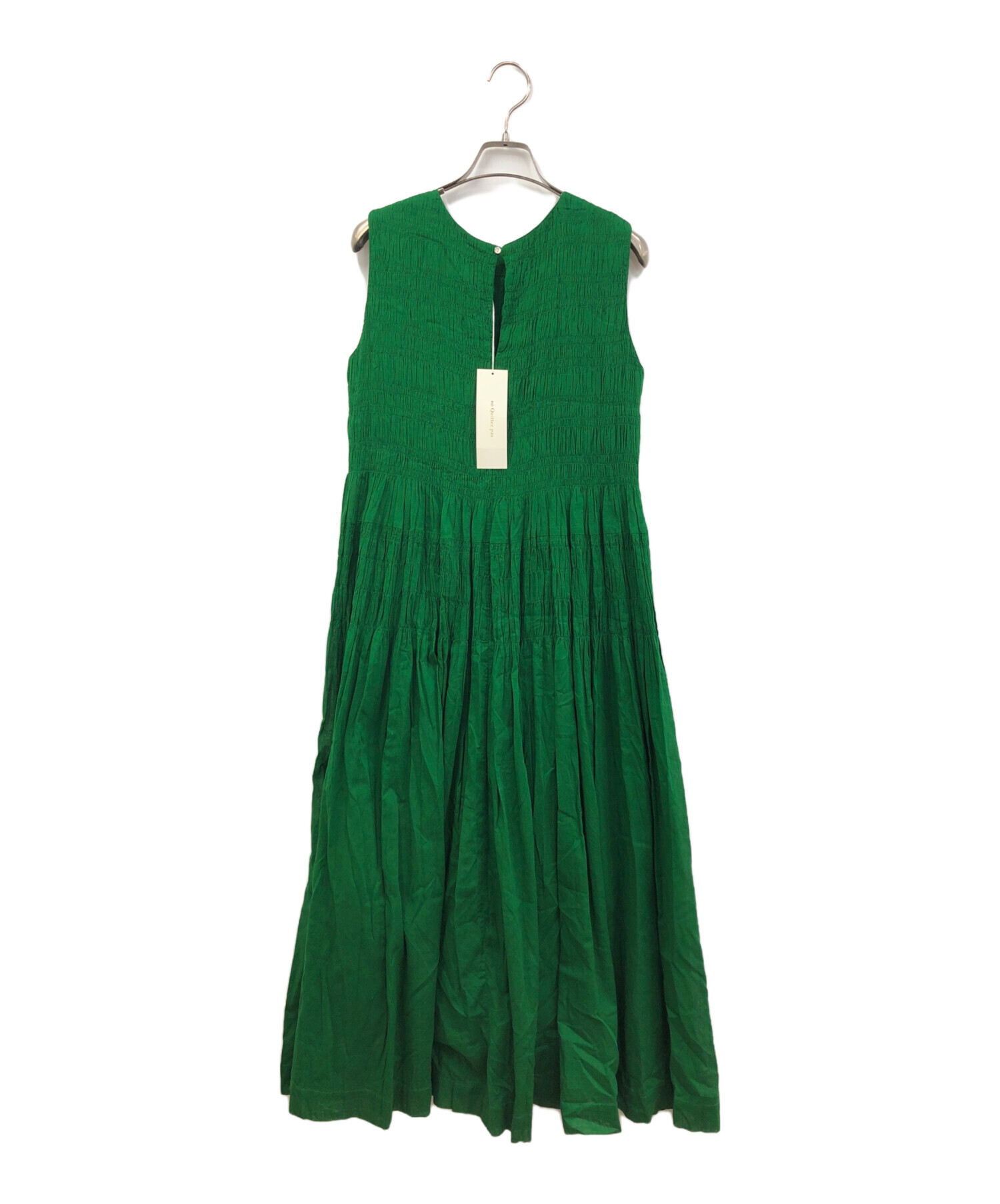 中古・古着通販】ne quittez pas (ヌキテパ) Cotton Voile Shirring Sleeveless Dress グリーン  サイズ:S 未使用品｜ブランド・古着通販 トレファク公式【TREFAC FASHION】スマホサイト