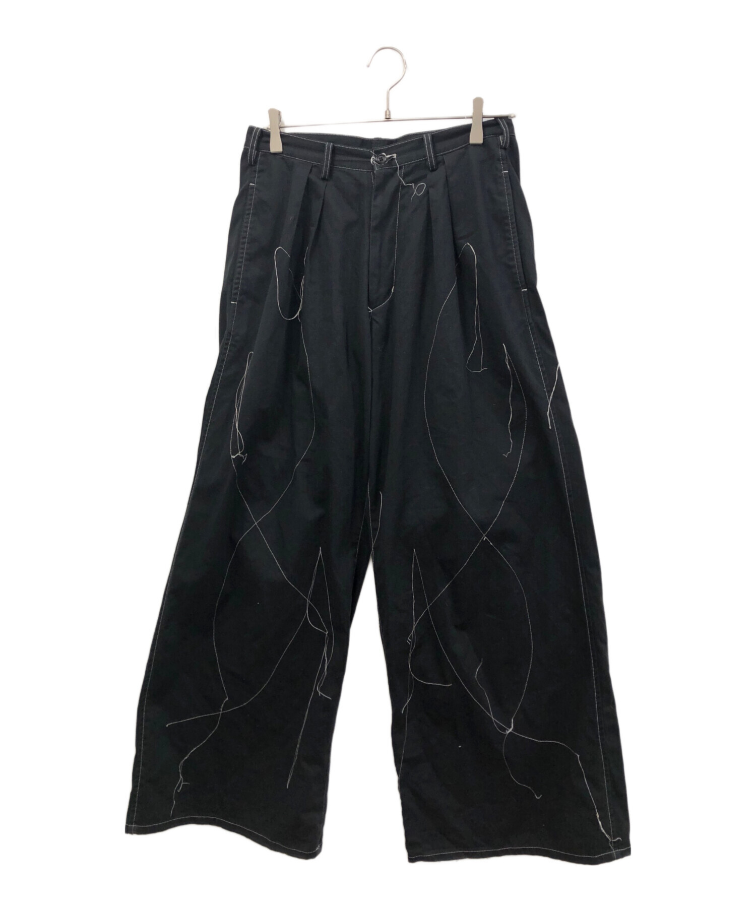 sulvam (サルバム) STITCH WIDE PANTS ブラック サイズ:M