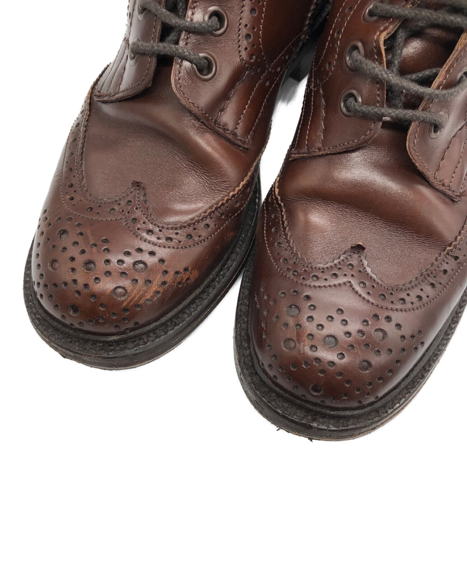 Tricker's (トリッカーズ) ウイングチップブーツ ブラウン サイズ:51/2