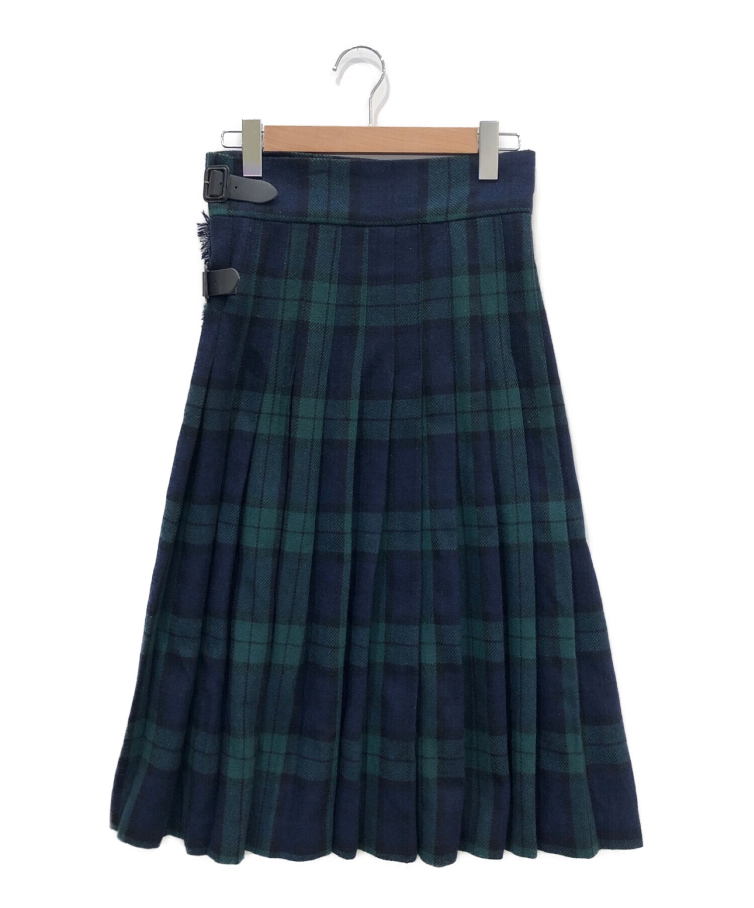 BEAMS BOY (ビームスボーイ) タータンチェック巻きスカート グリーン サイズ:表記なし