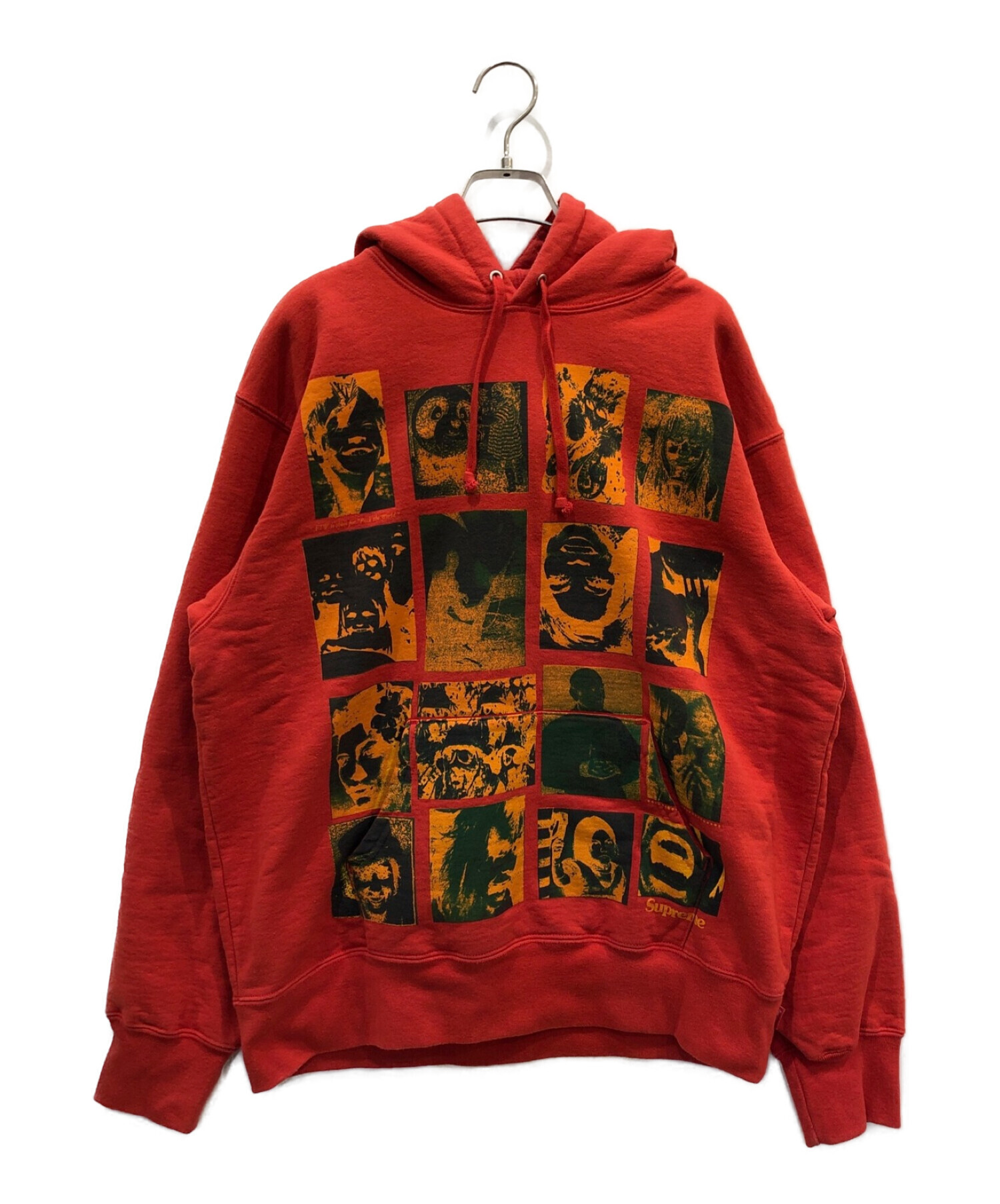 Supreme (シュプリーム) Collage Grid Hooded Sweatshirt レッド サイズ:M