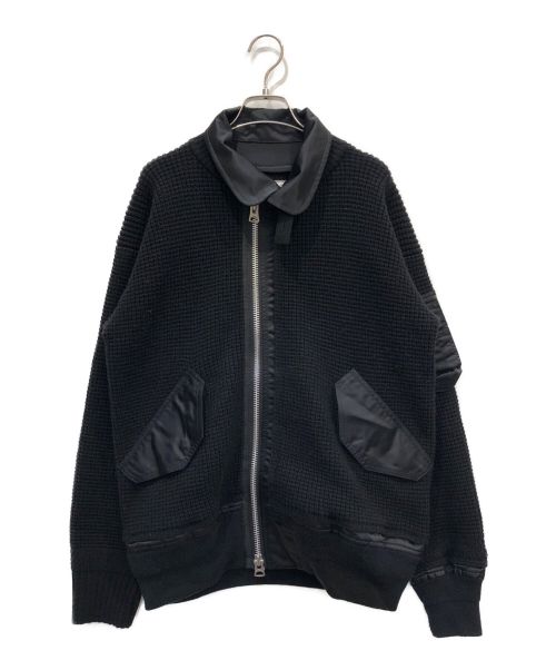 【中古・古着通販】sacai (サカイ) Wool Knit Blouson ブラック サイズ:1｜ブランド・古着通販 トレファク公式【TREFAC  FASHION】スマホサイト